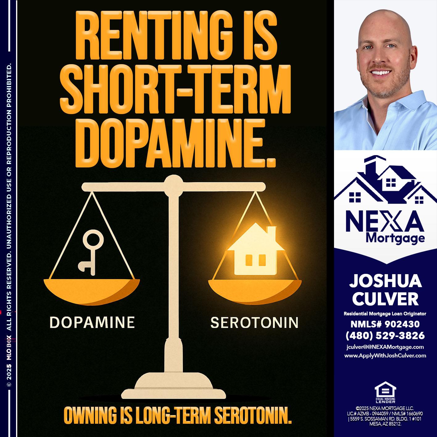RENTING IS SHORT TERM - Joshua Culver -Residential Mortgage Loan Originator & Recruiter