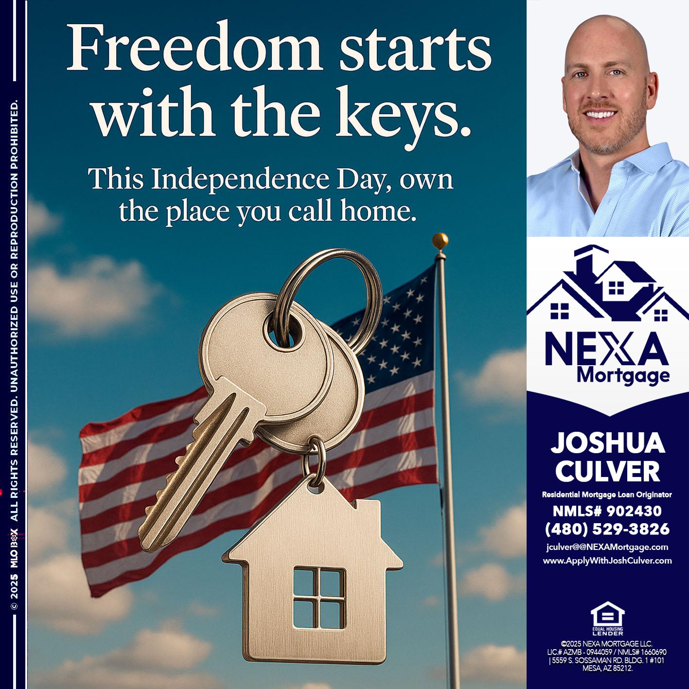 FREEDOM STARTS - Joshua Culver -Residential Mortgage Loan Originator & Recruiter