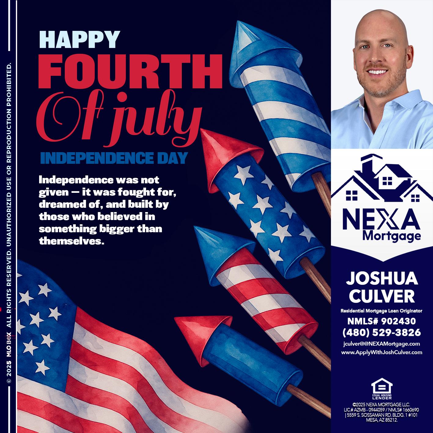 happy fourth - Joshua Culver -Residential Mortgage Loan Originator & Recruiter