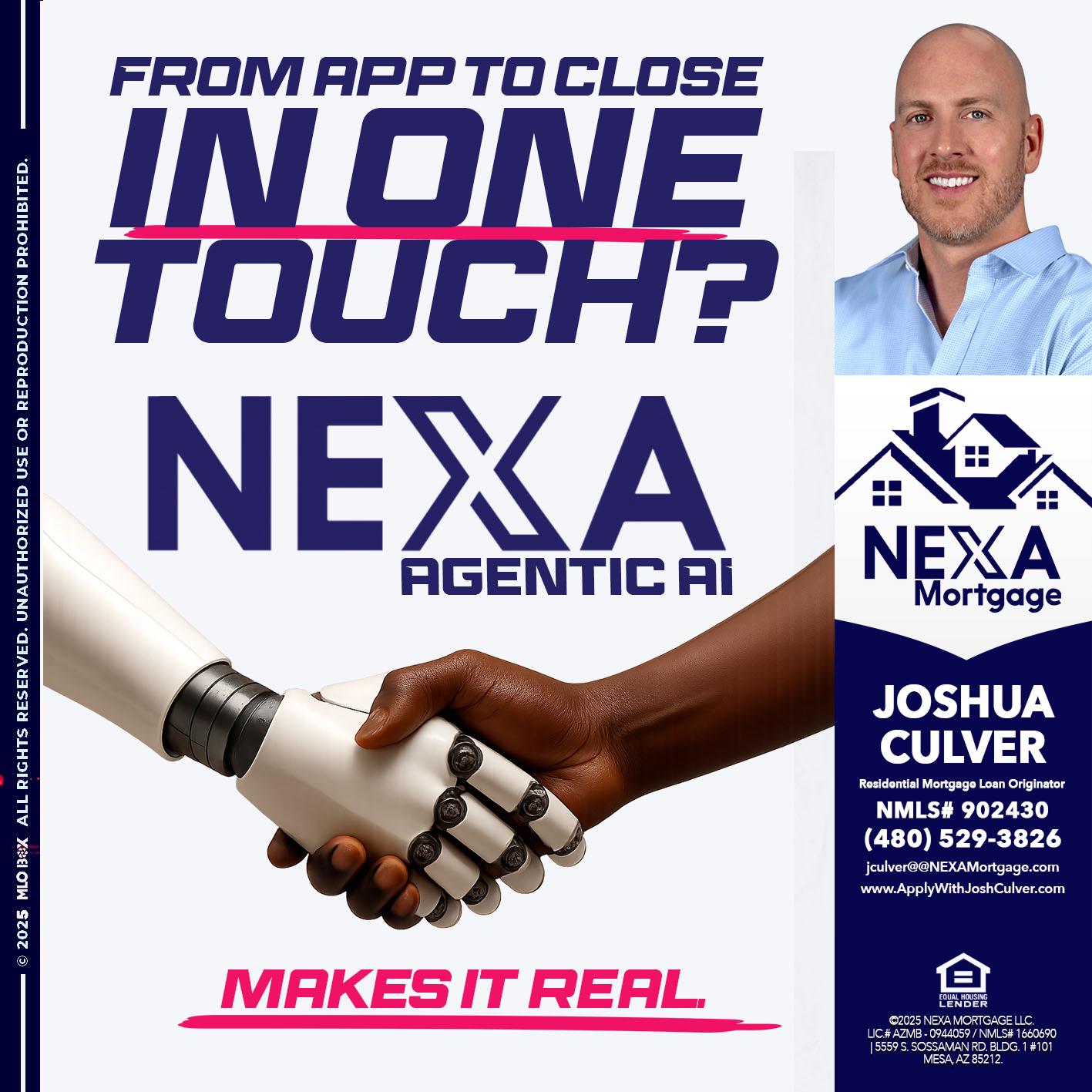 IN ONE TOUCH - Joshua Culver -Residential Mortgage Loan Originator & Recruiter