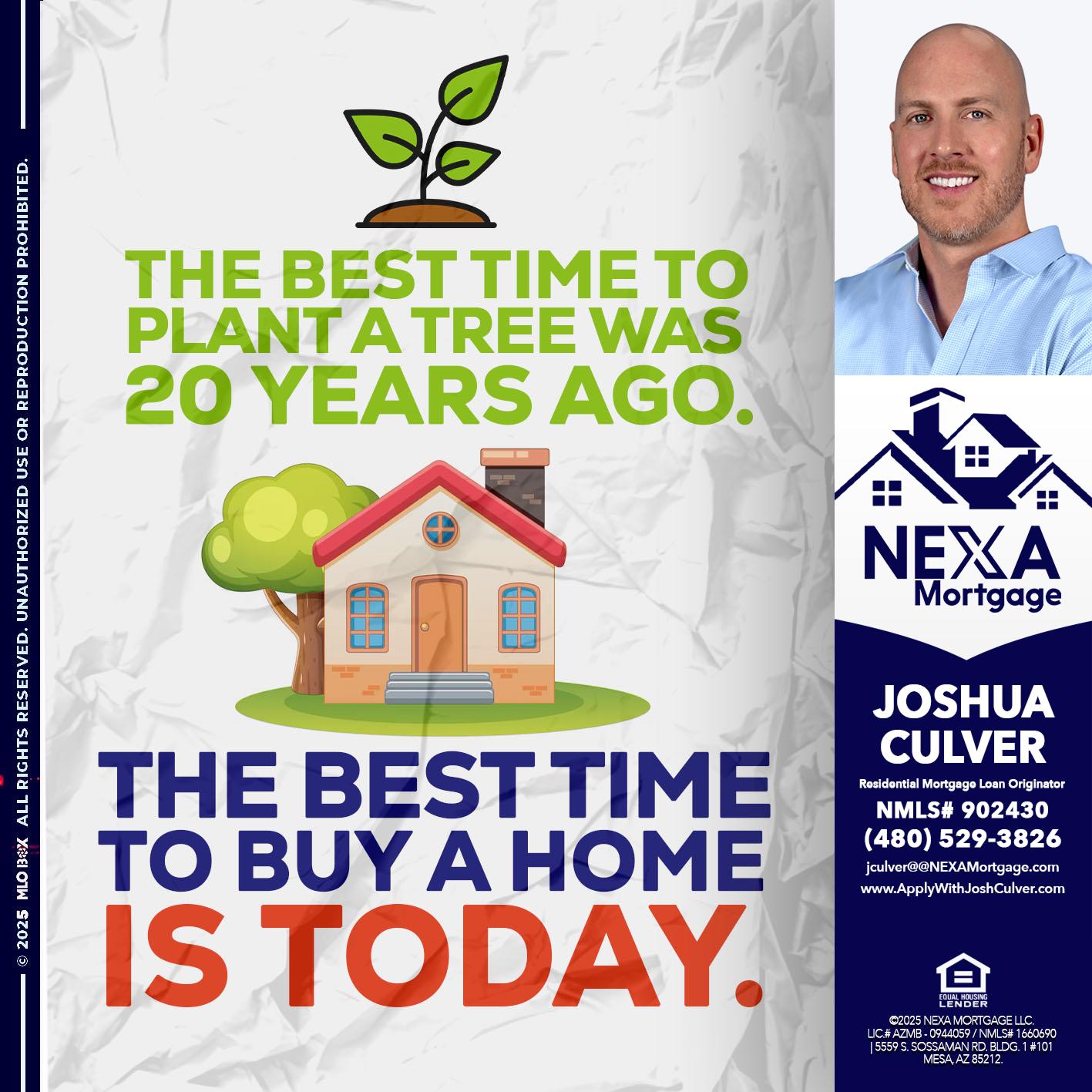BEST TIME TO - Joshua Culver -Residential Mortgage Loan Originator & Recruiter