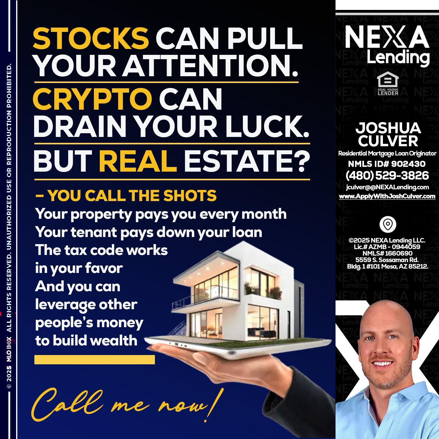 STOCK YOUR - Joshua Culver -Residential Mortgage Loan Originator & Recruiter