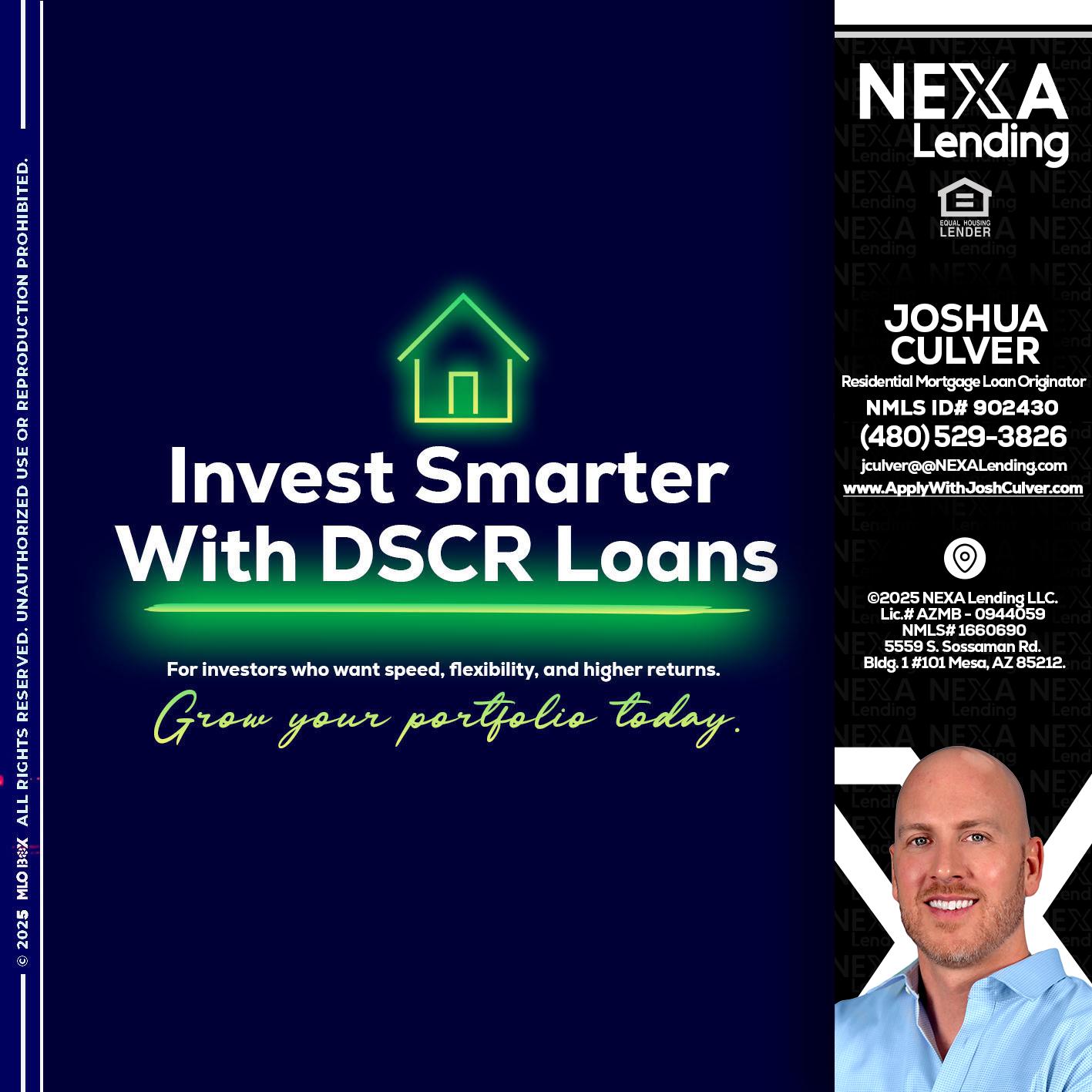 DSCR - Joshua Culver -Residential Mortgage Loan Originator & Recruiter