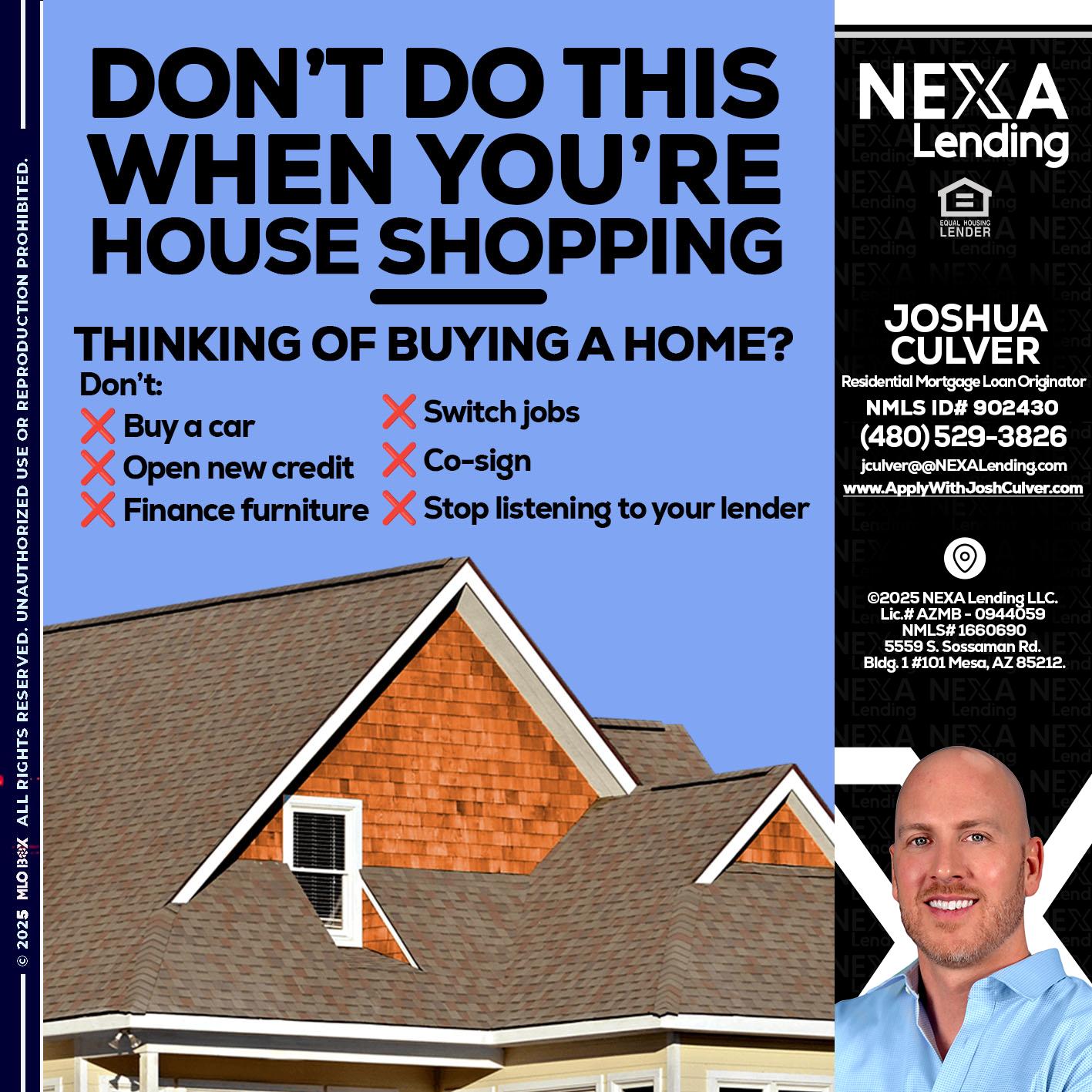 DONT DO THIS - Joshua Culver -Residential Mortgage Loan Originator & Recruiter