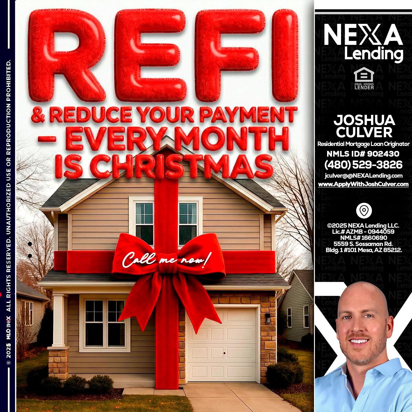REFI - Joshua Culver -Residential Mortgage Loan Originator & Recruiter