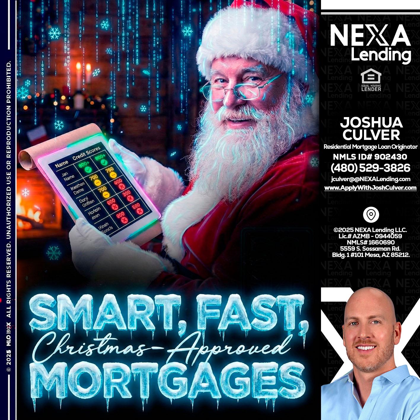 SMART, FAST - Joshua Culver -Residential Mortgage Loan Originator & Recruiter