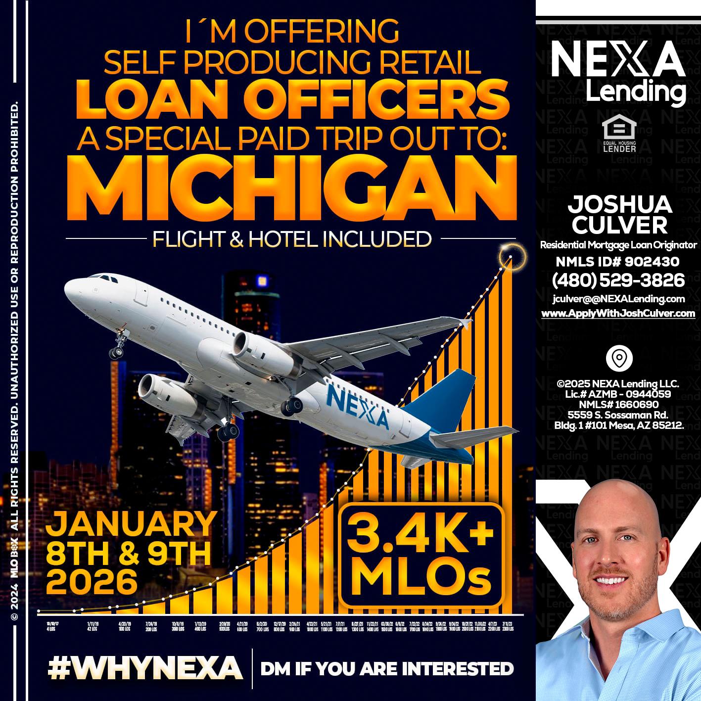 MICHIGAN TRIP - Joshua Culver -Residential Mortgage Loan Originator & Recruiter