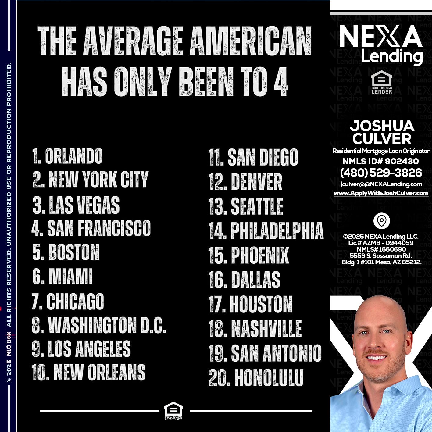 THE AVERAGE AMERICAN - Joshua Culver -Residential Mortgage Loan Originator & Recruiter