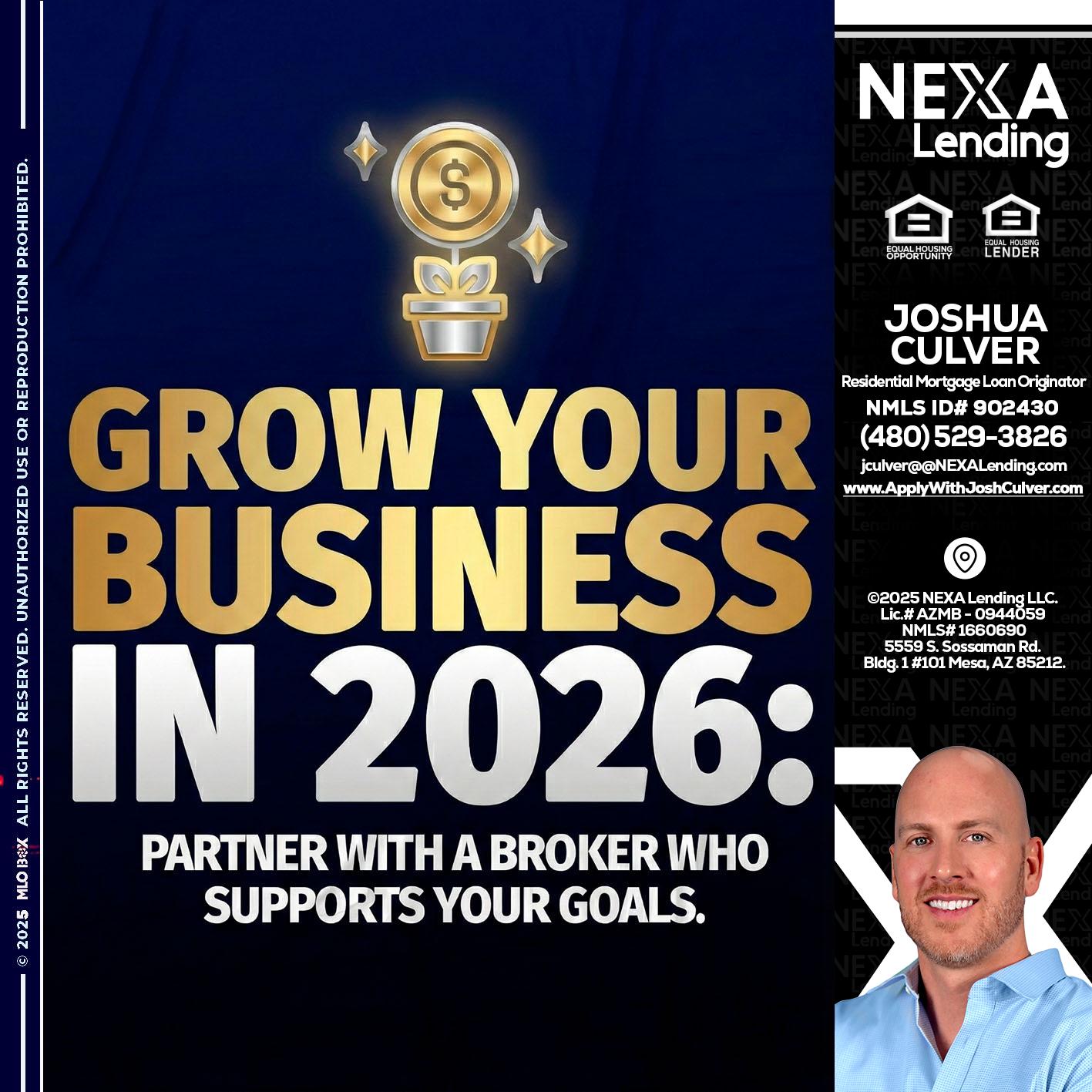 GROW YOUR BUSINESS - Joshua Culver -Residential Mortgage Loan Originator & Recruiter