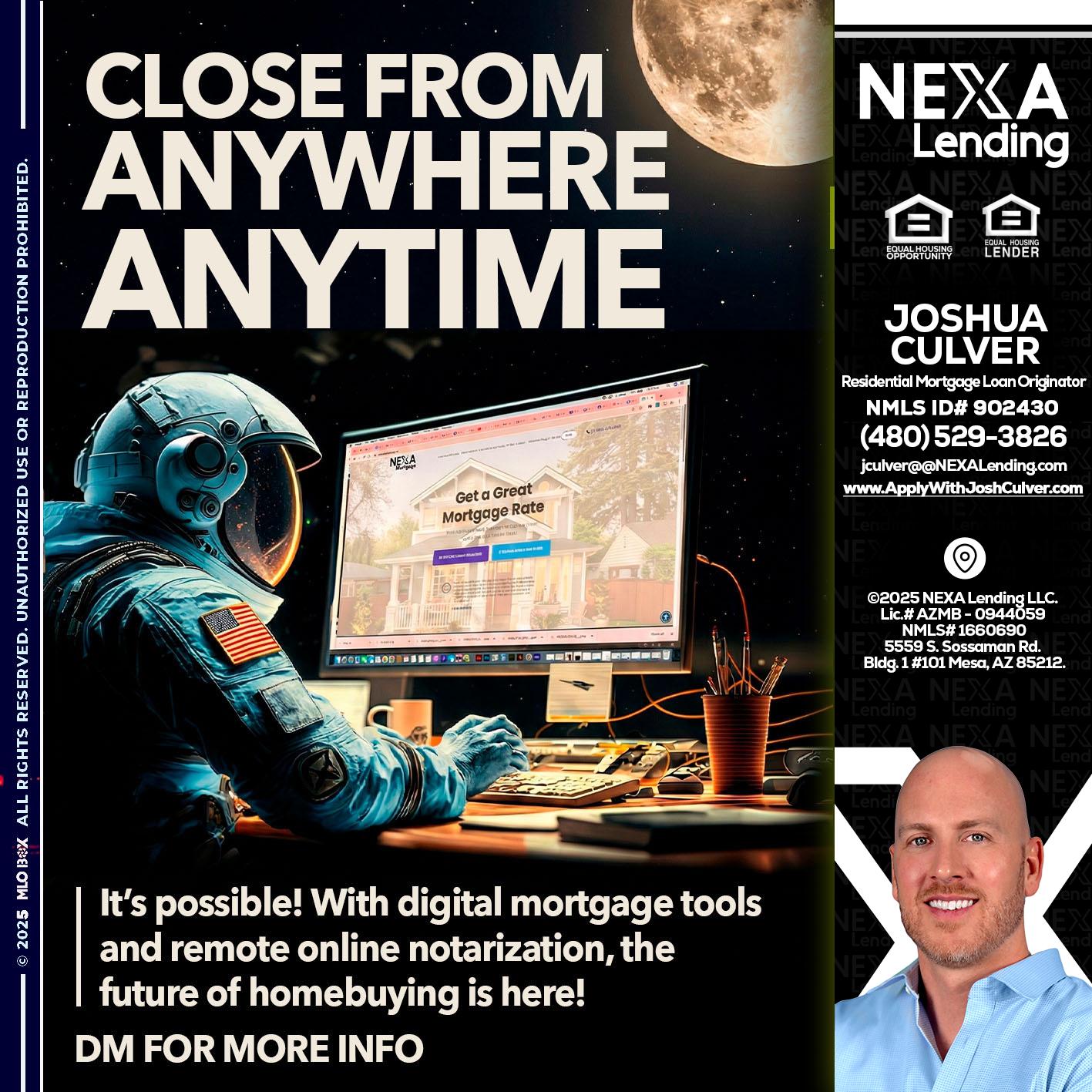 close from - Joshua Culver -Residential Mortgage Loan Originator & Recruiter