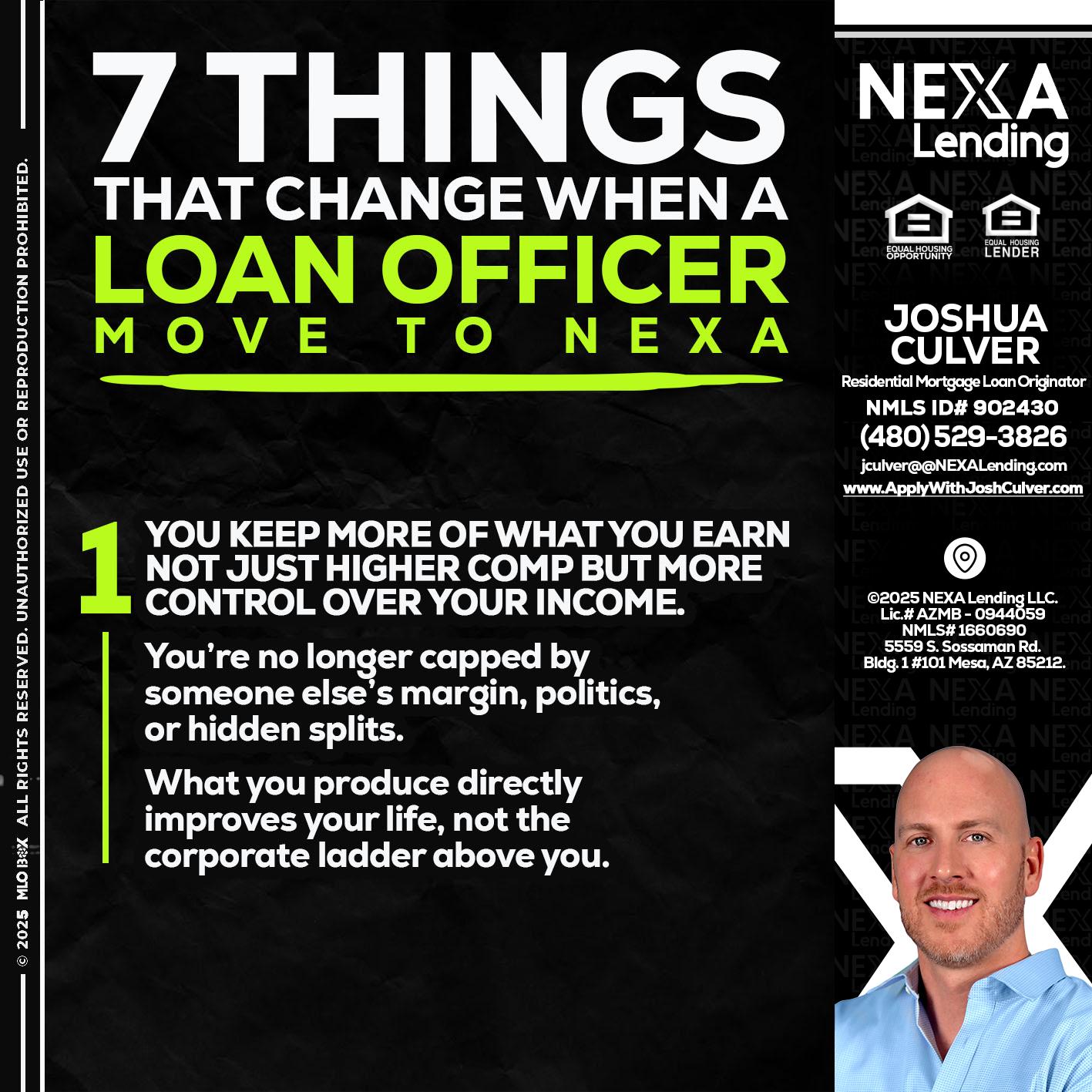 7 THINGS (1) - Joshua Culver -Residential Mortgage Loan Originator & Recruiter