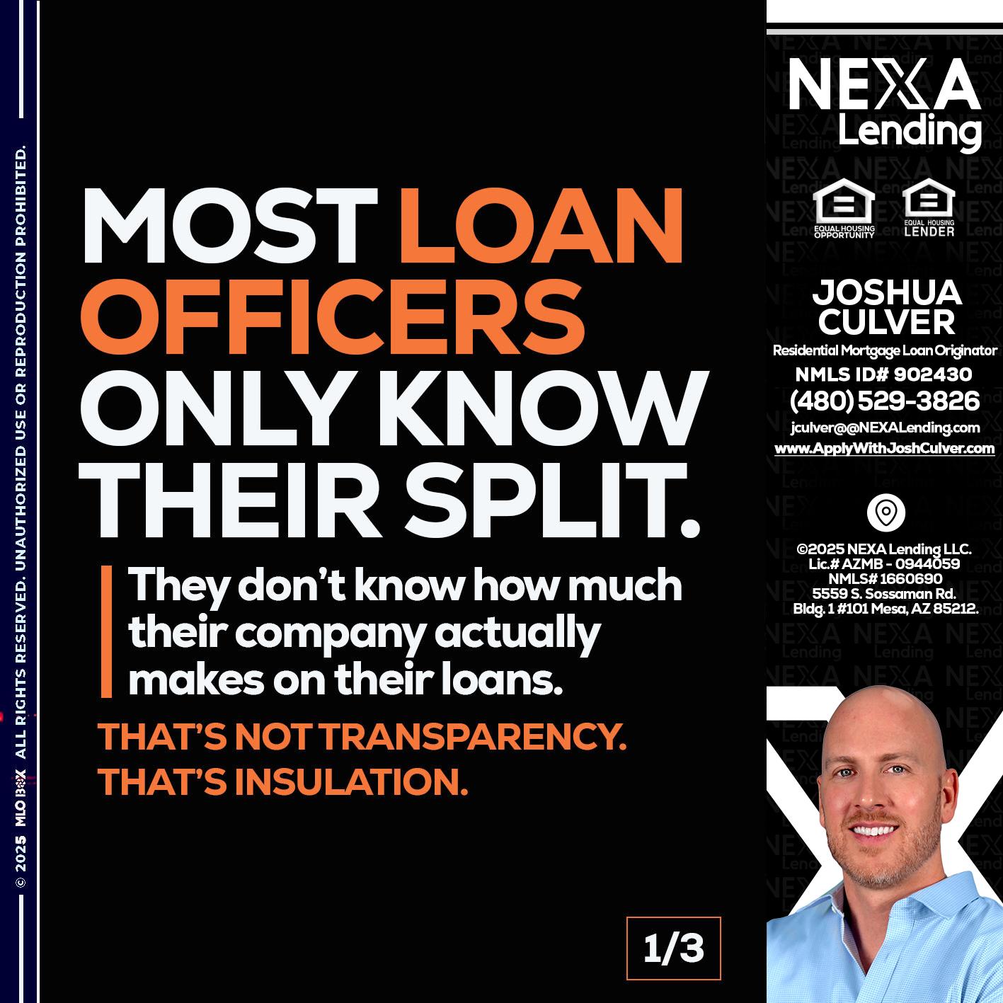 1 OF 3 - Joshua Culver -Residential Mortgage Loan Originator & Recruiter