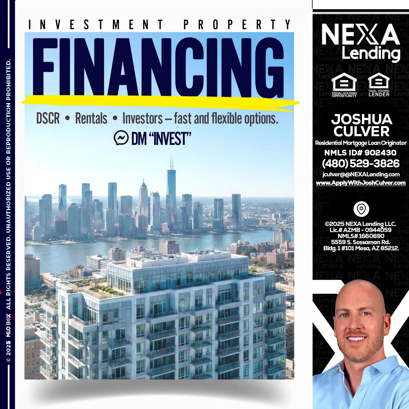 FINANCING - Joshua Culver -Residential Mortgage Loan Originator & Recruiter