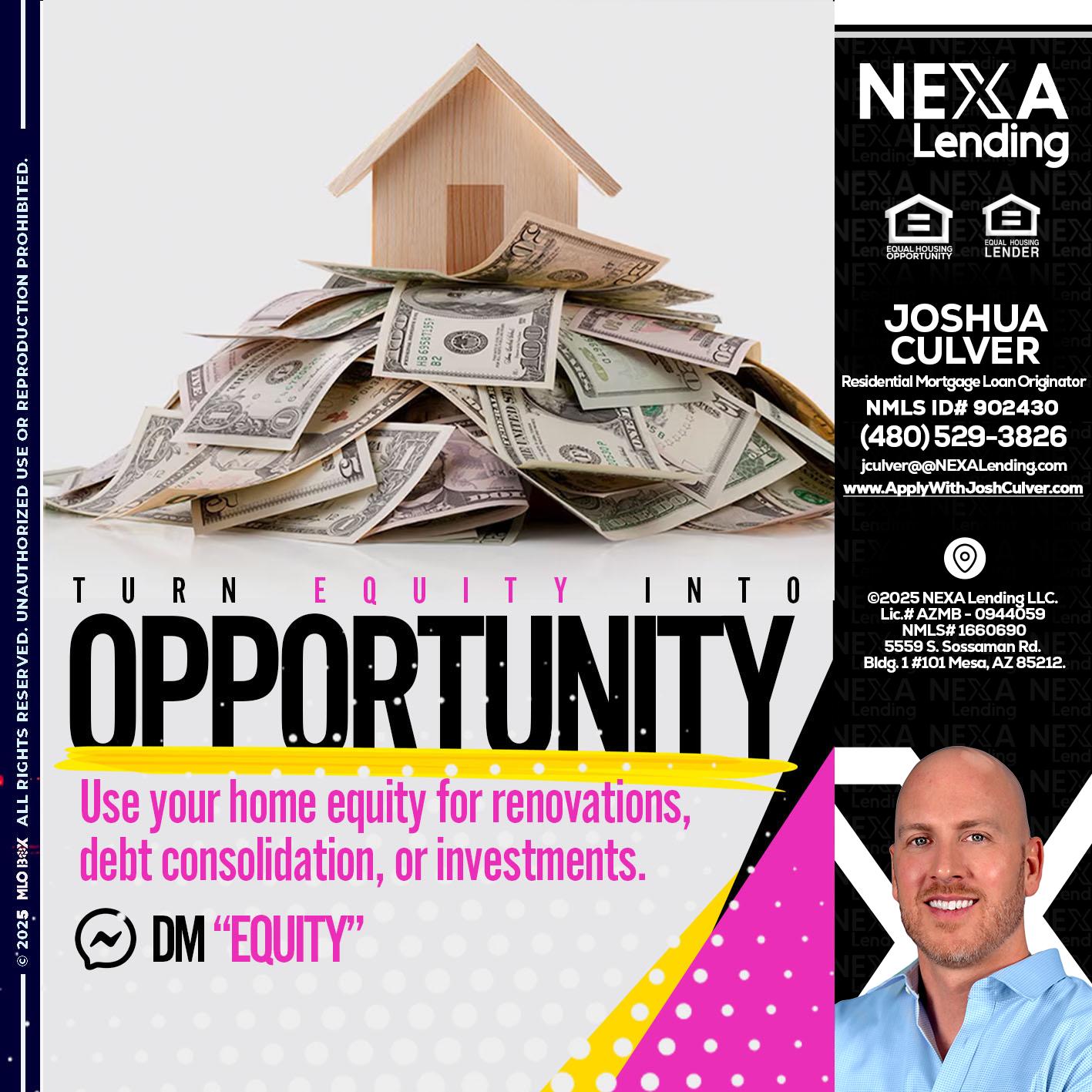 opportunity - Joshua Culver -Residential Mortgage Loan Originator & Recruiter