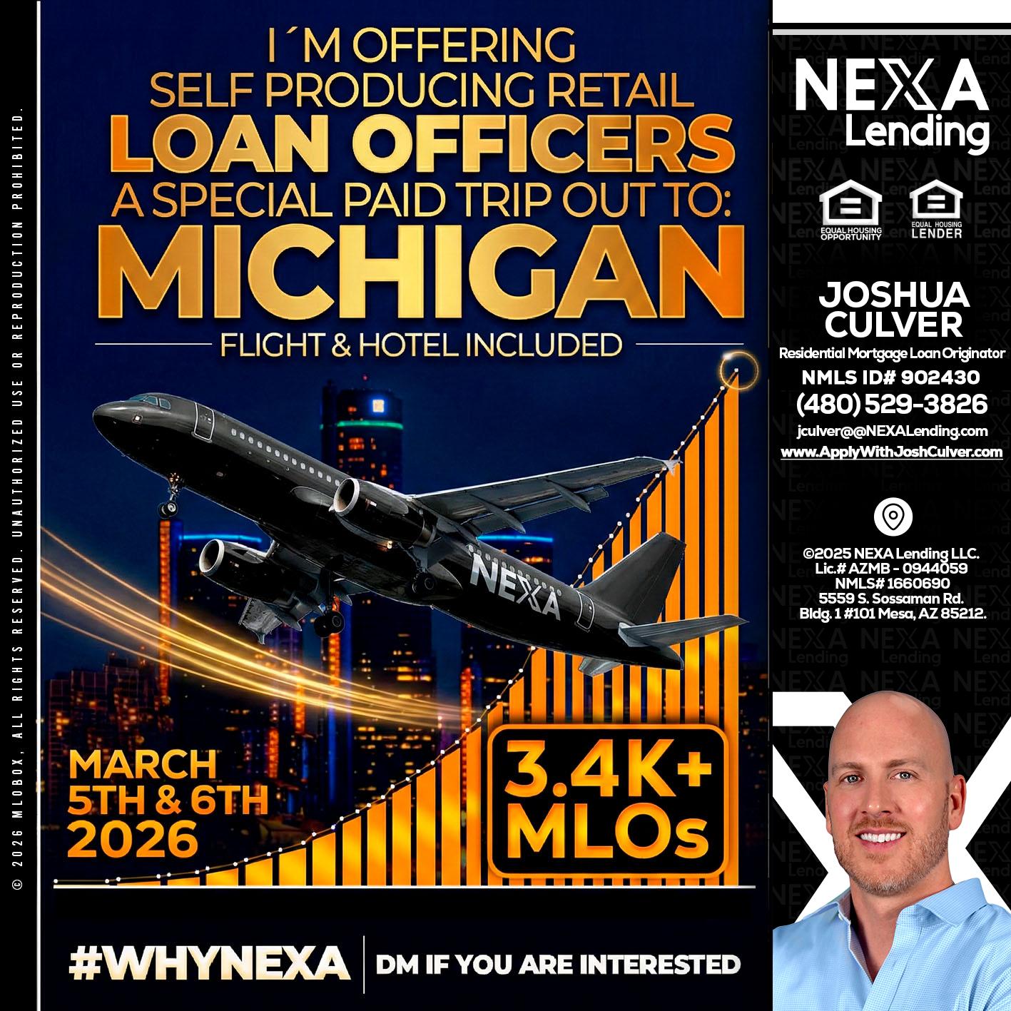 MICHIGAN - Joshua Culver -Residential Mortgage Loan Originator & Recruiter