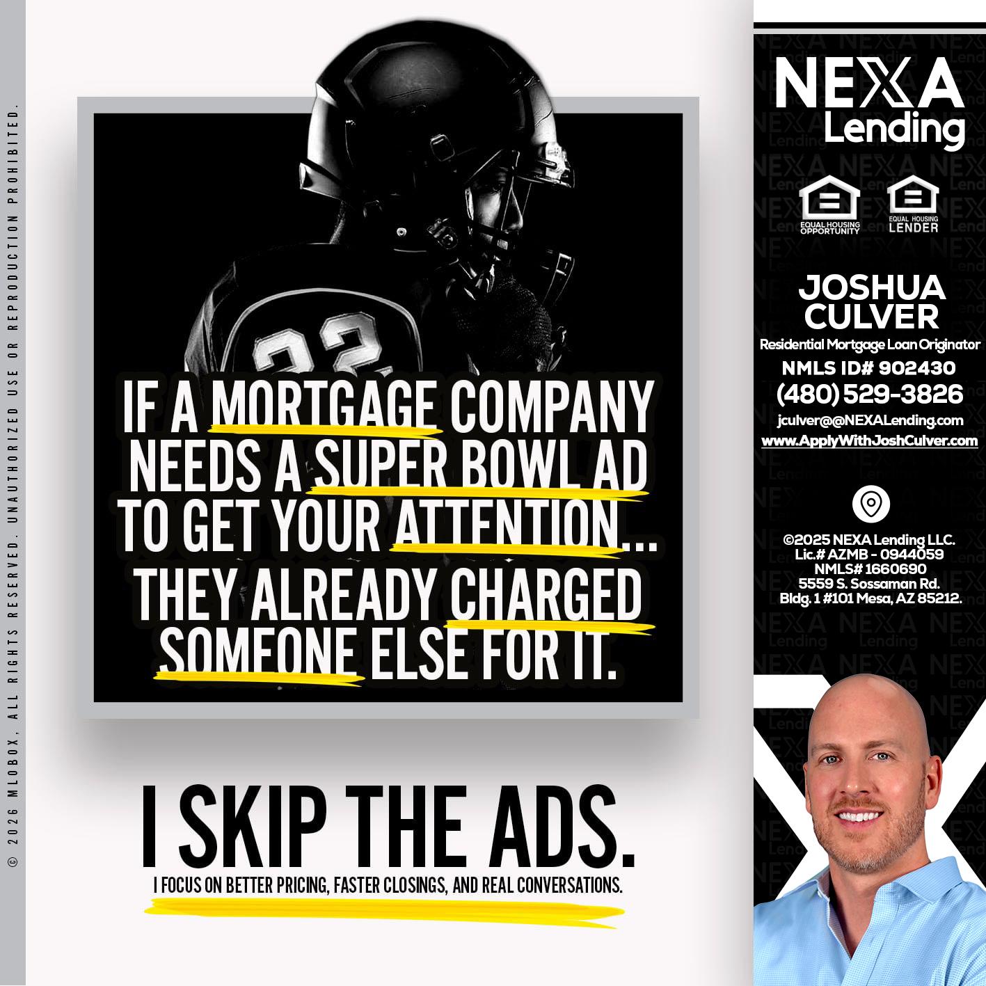 if a mortgage ad - Joshua Culver -Residential Mortgage Loan Originator & Recruiter