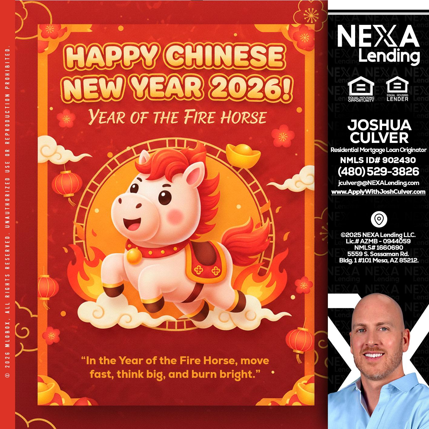 happy Chinese new year - Joshua Culver -Residential Mortgage Loan Originator & Recruiter