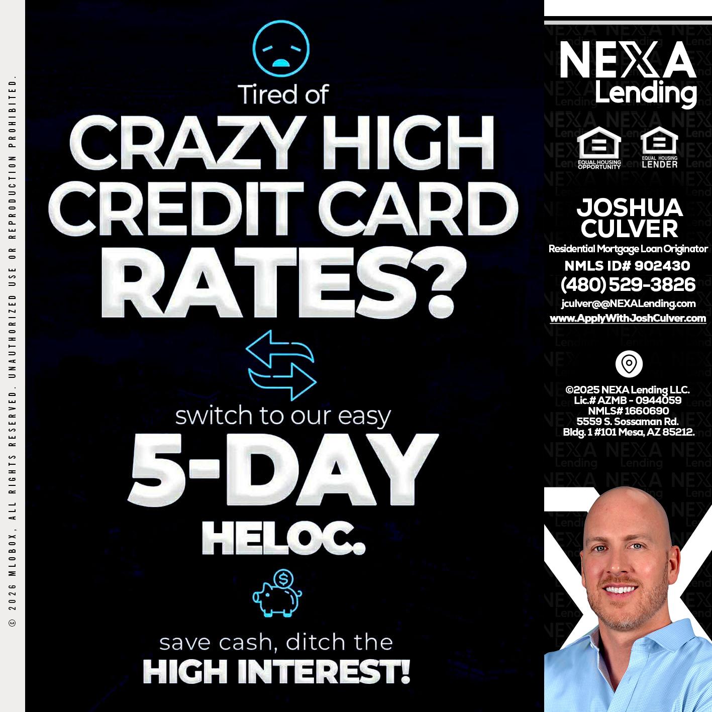 CRAZY HIGH - Joshua Culver -Residential Mortgage Loan Originator & Recruiter