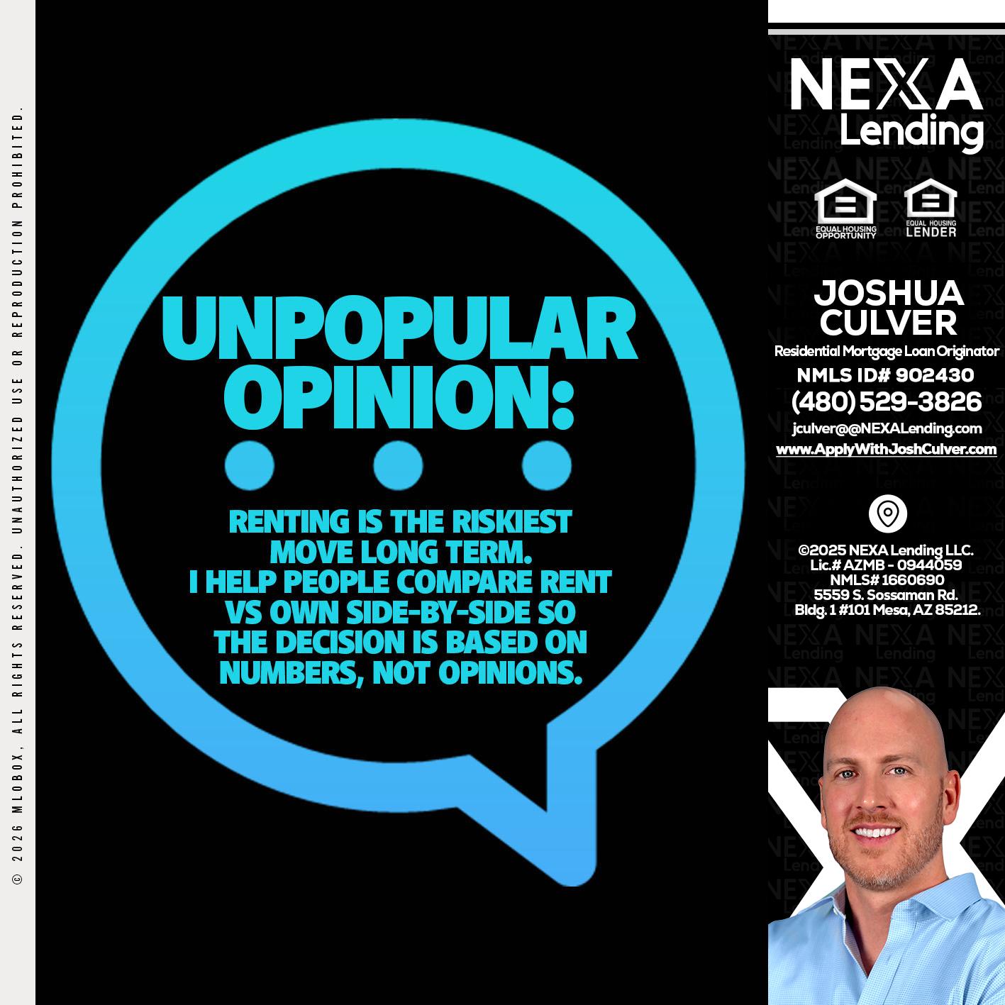 unpopular opinion - Joshua Culver -Residential Mortgage Loan Originator & Recruiter