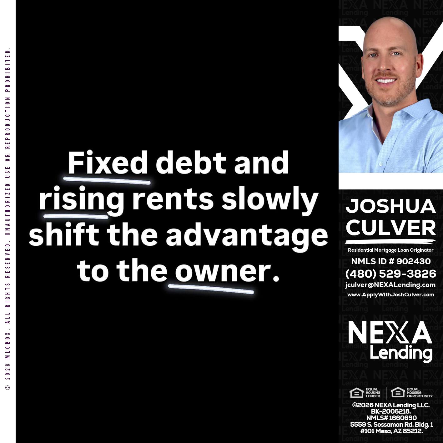 FIXED DEBT - Joshua Culver -Residential Mortgage Loan Originator & Recruiter