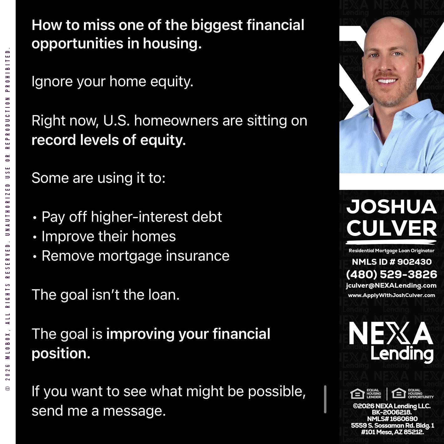 how to miss - Joshua Culver -Residential Mortgage Loan Originator & Recruiter