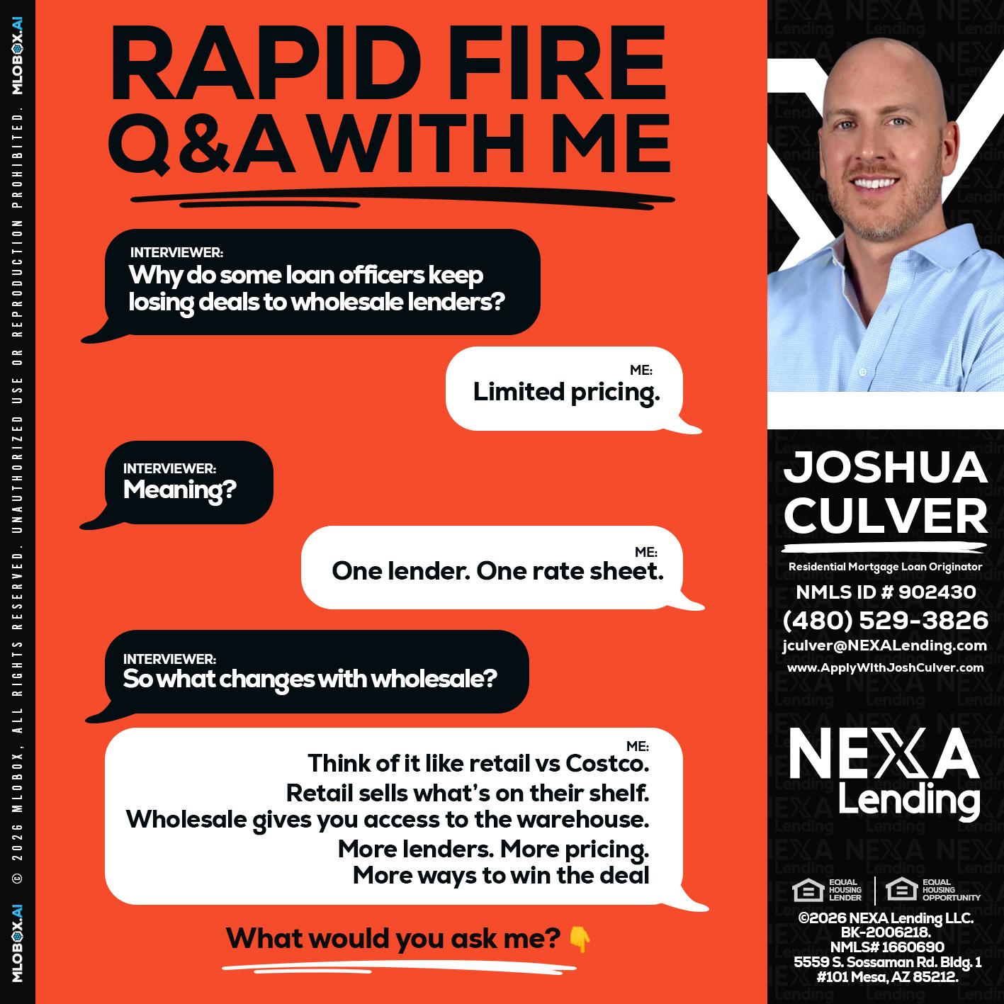 Q&A - Joshua Culver -Residential Mortgage Loan Originator & Recruiter