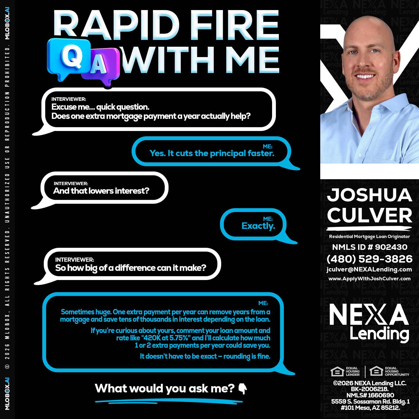 RAPID Q&A - Joshua Culver -Residential Mortgage Loan Originator & Recruiter