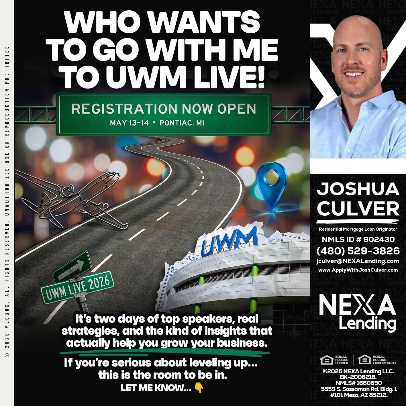 WHO WANTS - Joshua Culver -Residential Mortgage Loan Originator & Recruiter