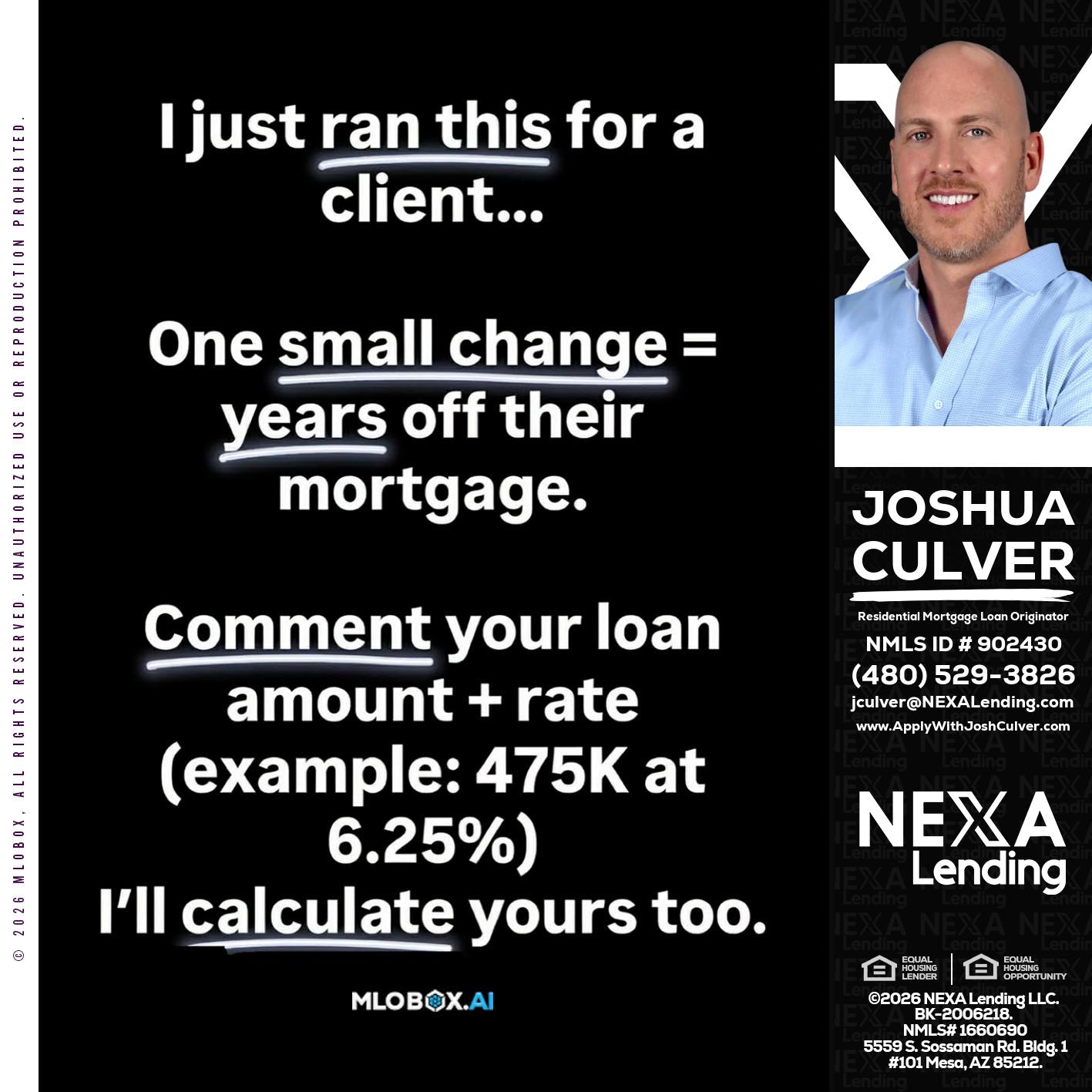 I JUST RAN - Joshua Culver -Residential Mortgage Loan Originator & Recruiter