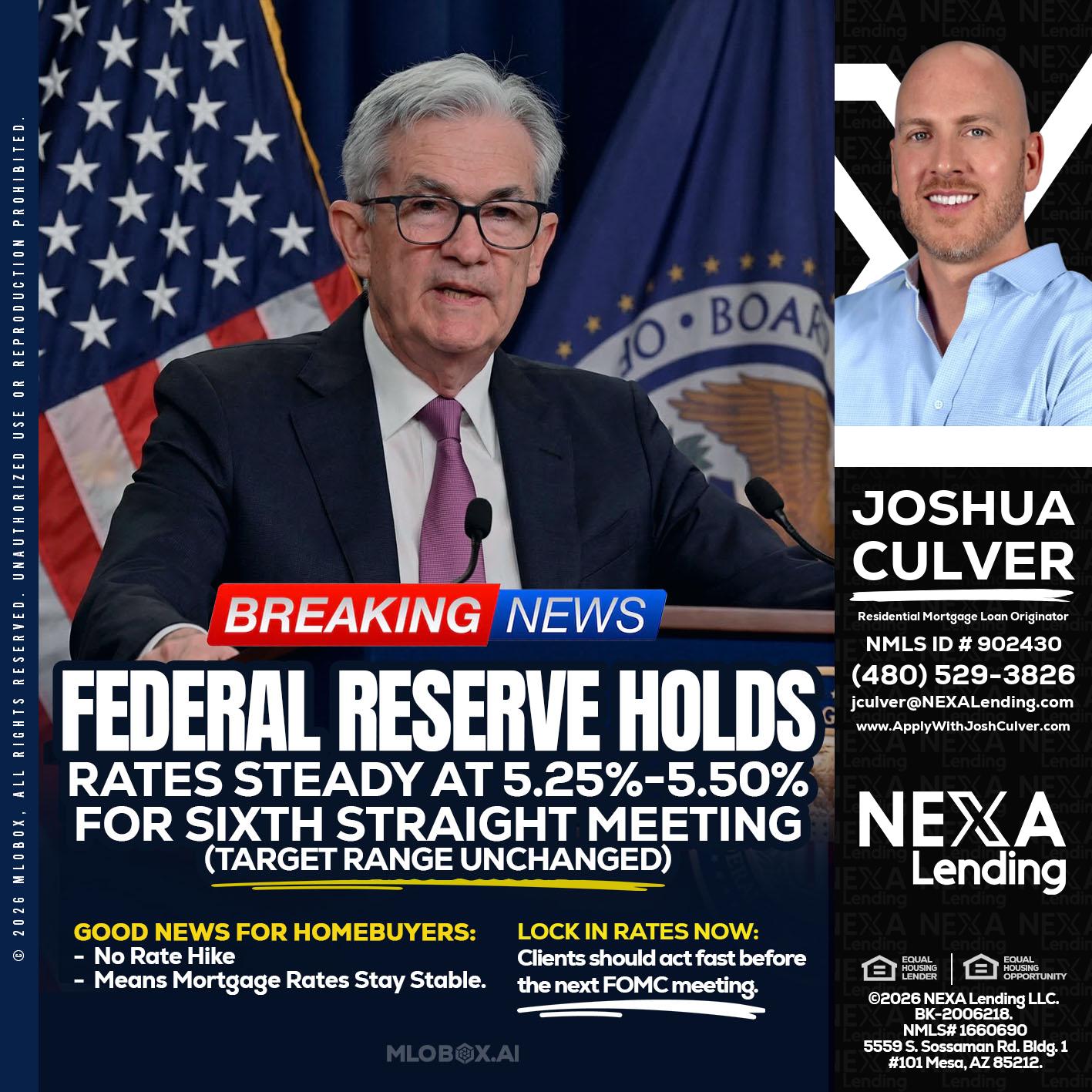 federal reserve - Joshua Culver -Residential Mortgage Loan Originator & Recruiter