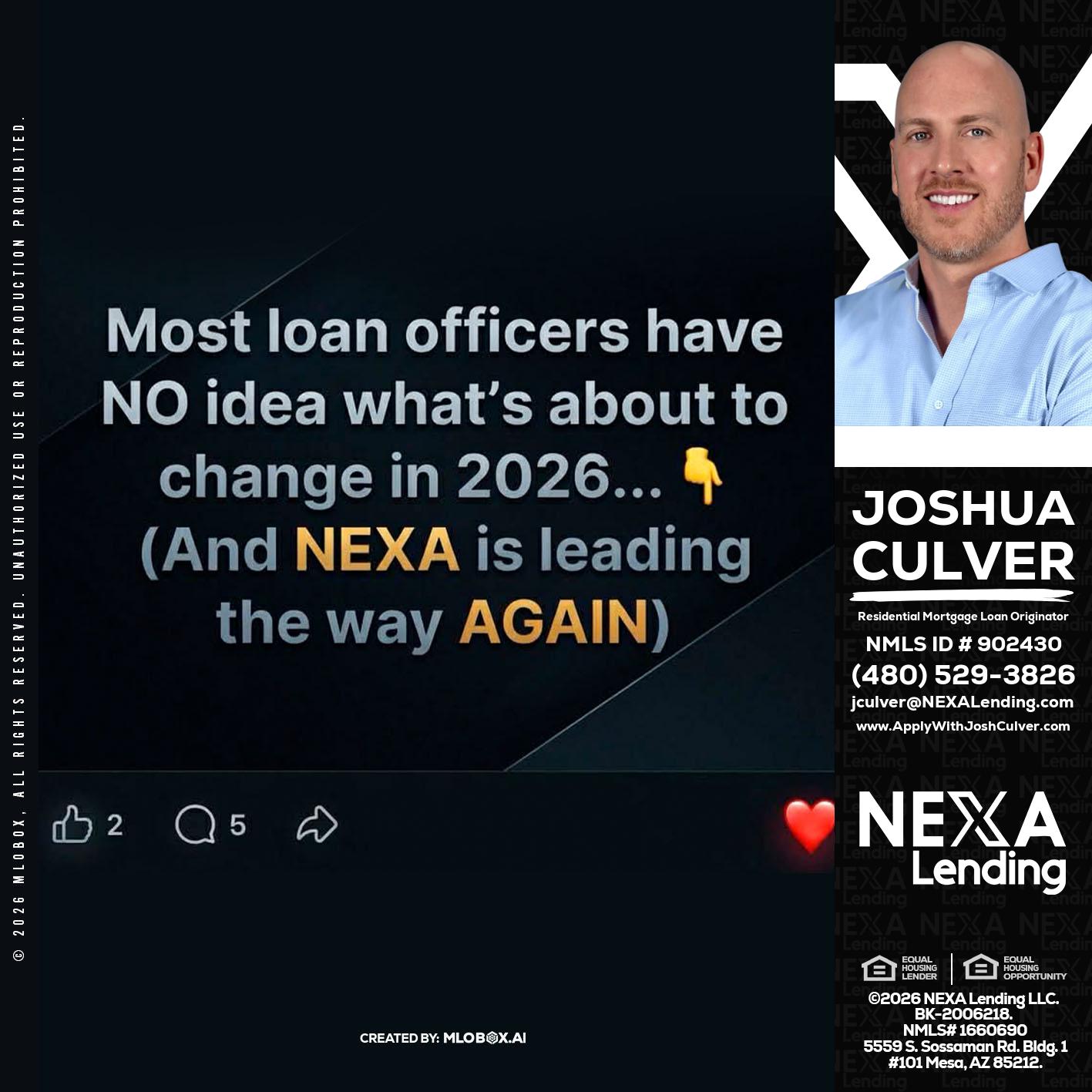 most loan officers - Joshua Culver -Residential Mortgage Loan Originator & Recruiter