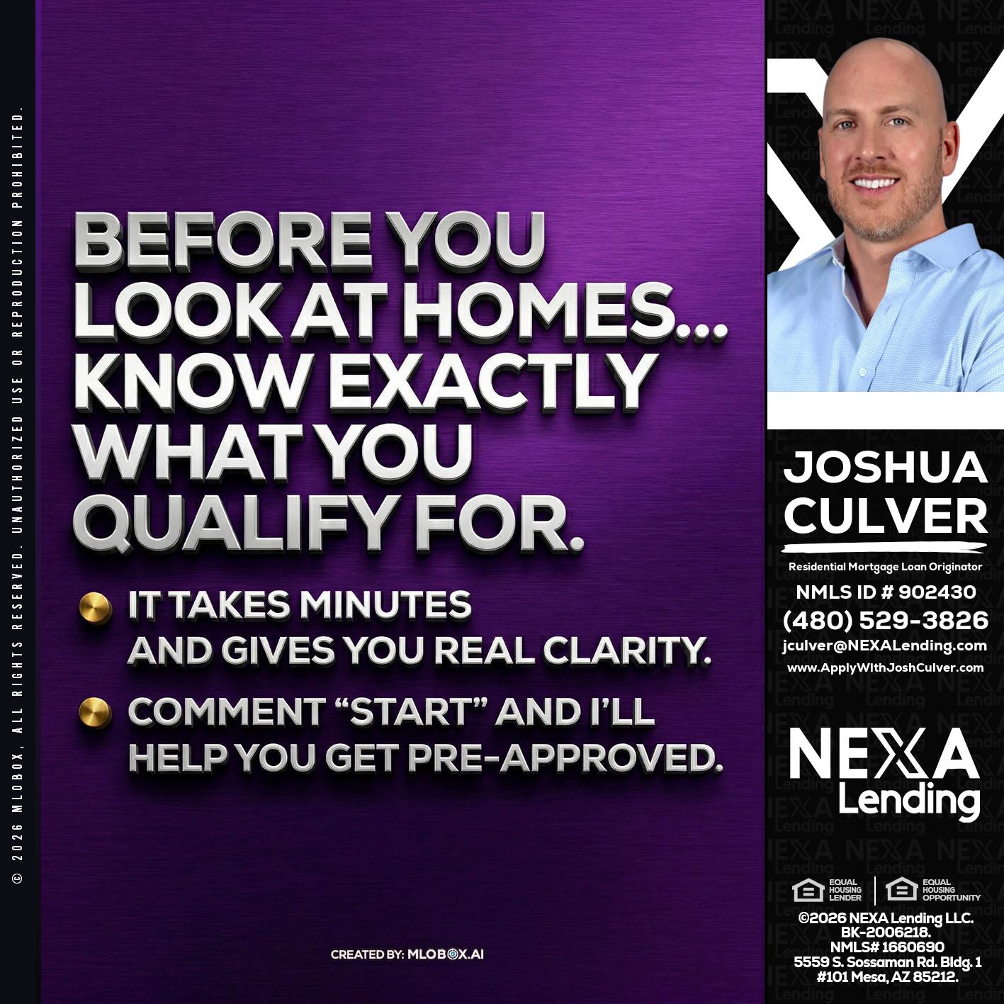 BEFORE YOU - Joshua Culver -Residential Mortgage Loan Originator & Recruiter