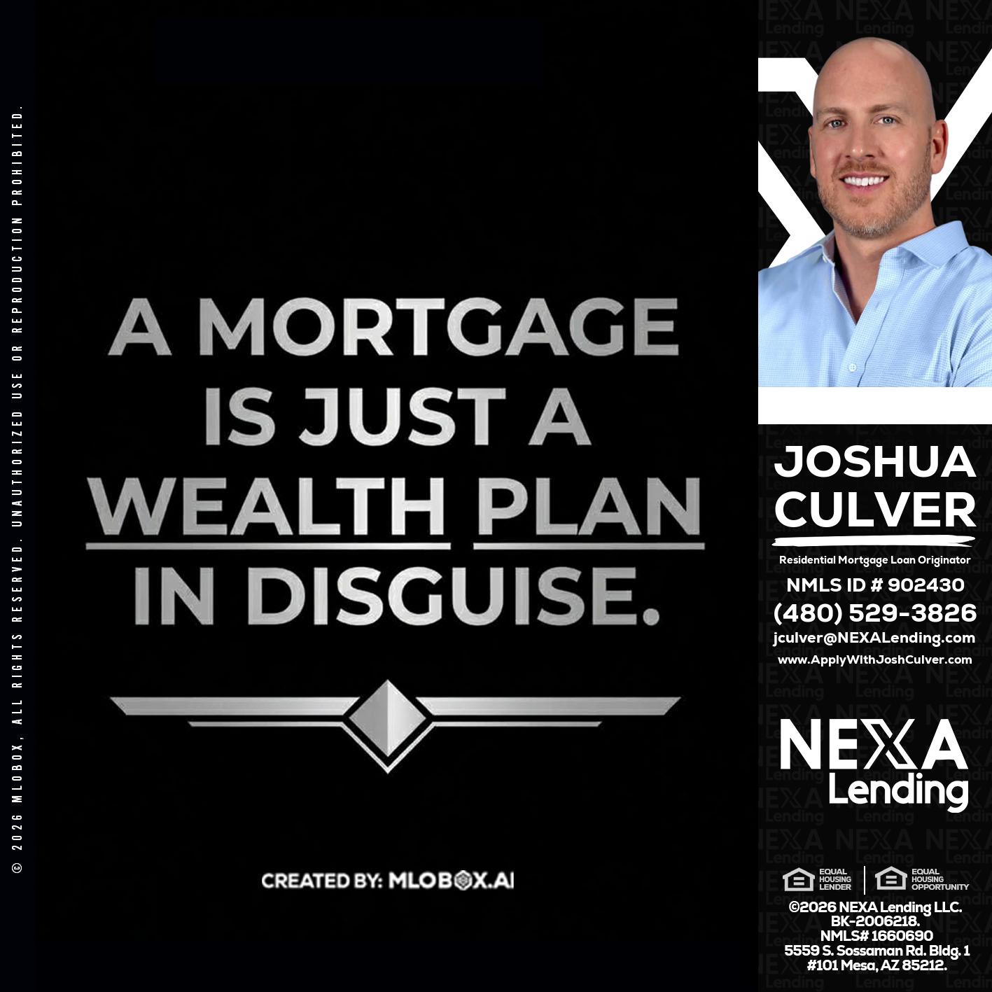 a mortgage is just - Joshua Culver -Residential Mortgage Loan Originator & Recruiter