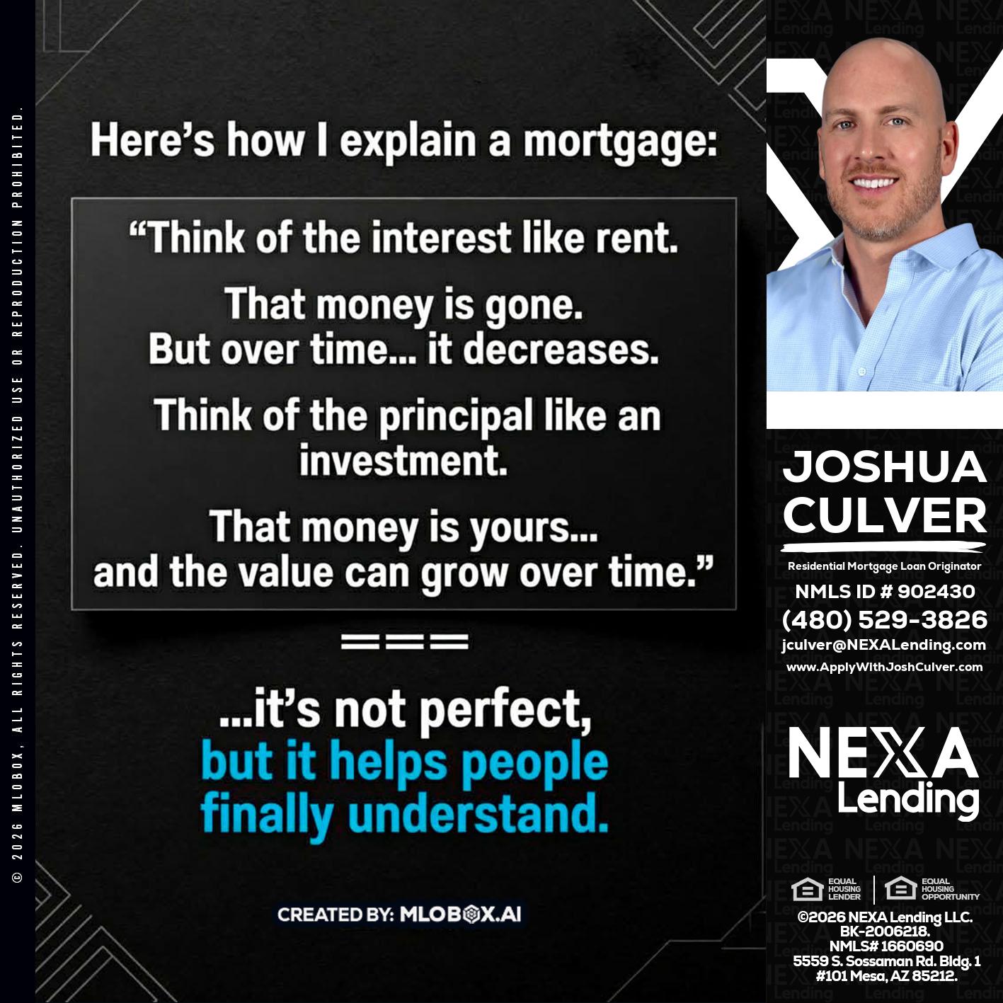HERES NOW - Joshua Culver -Residential Mortgage Loan Originator & Recruiter