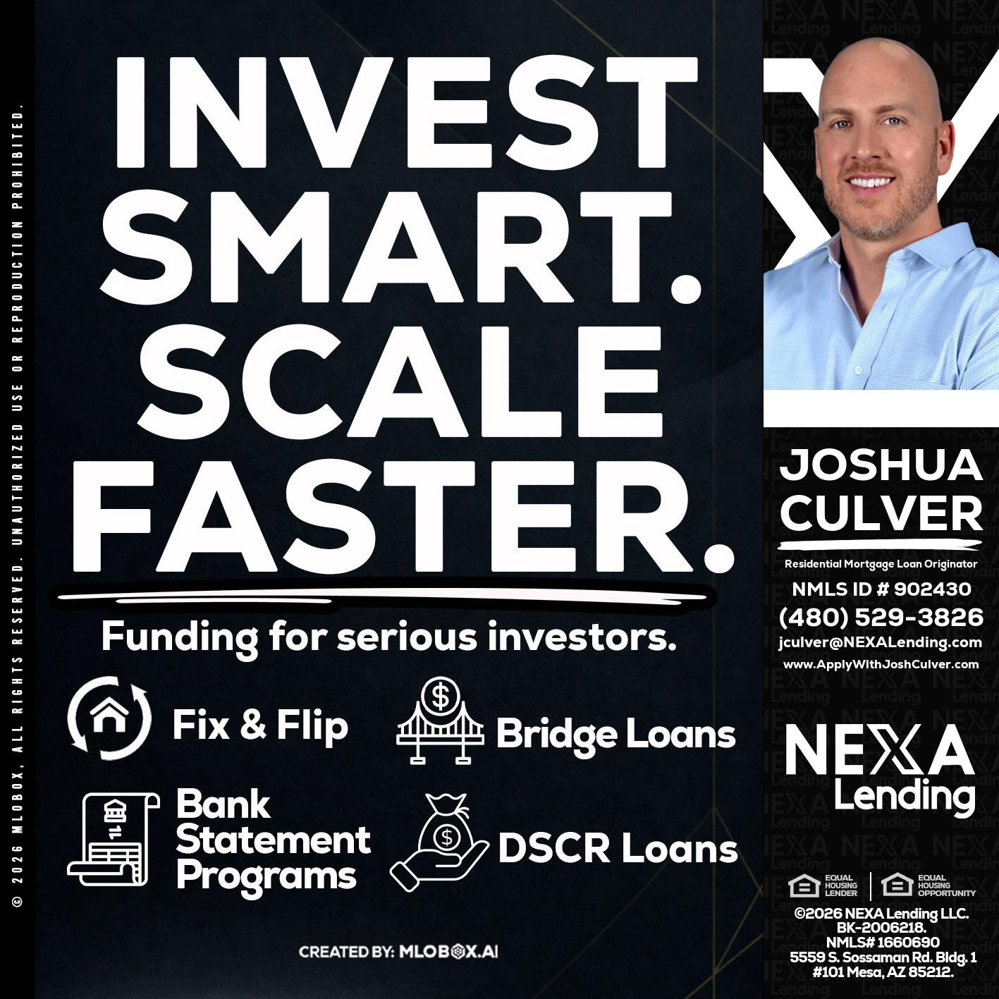 INVEST SMART - Joshua Culver -Residential Mortgage Loan Originator & Recruiter