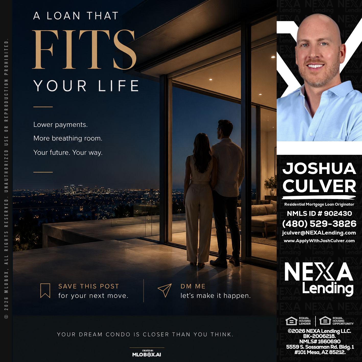 LOANS THAT FIT - Joshua Culver -Residential Mortgage Loan Originator & Recruiter