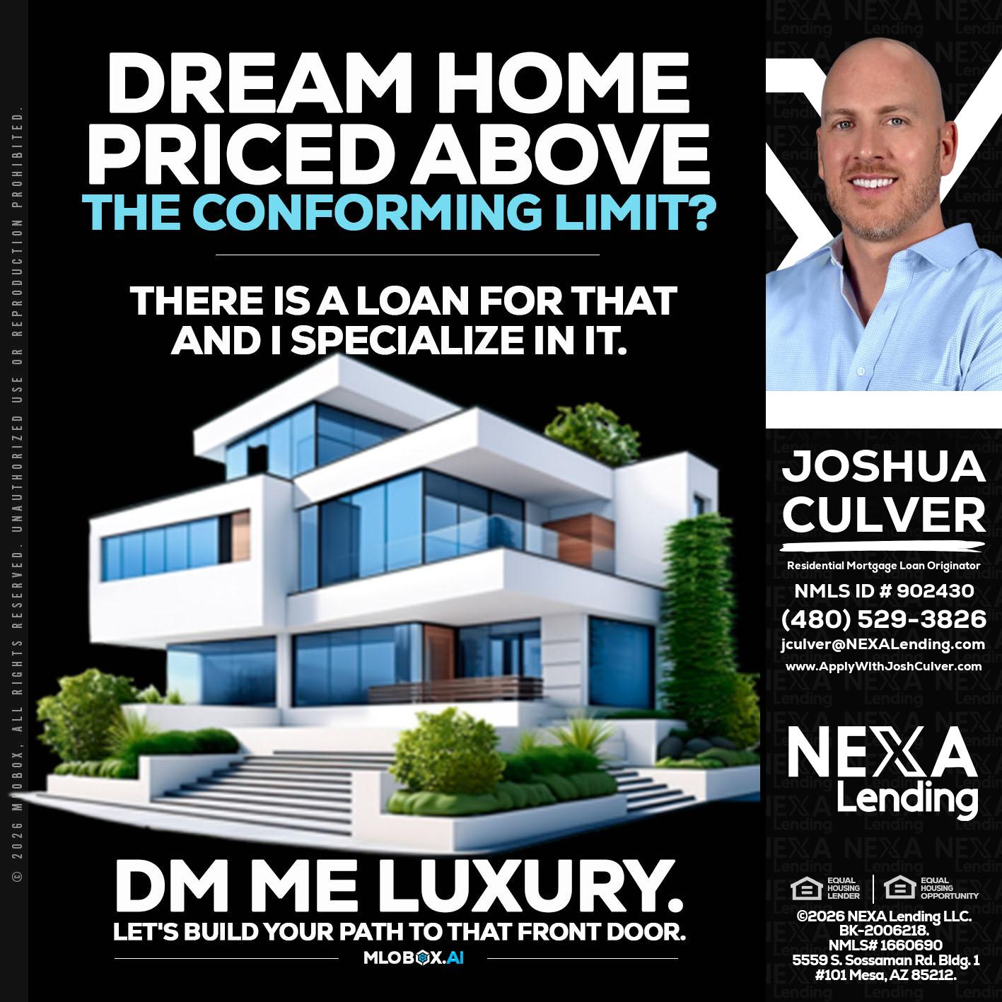 DREAM HOME - Joshua Culver -Residential Mortgage Loan Originator & Recruiter
