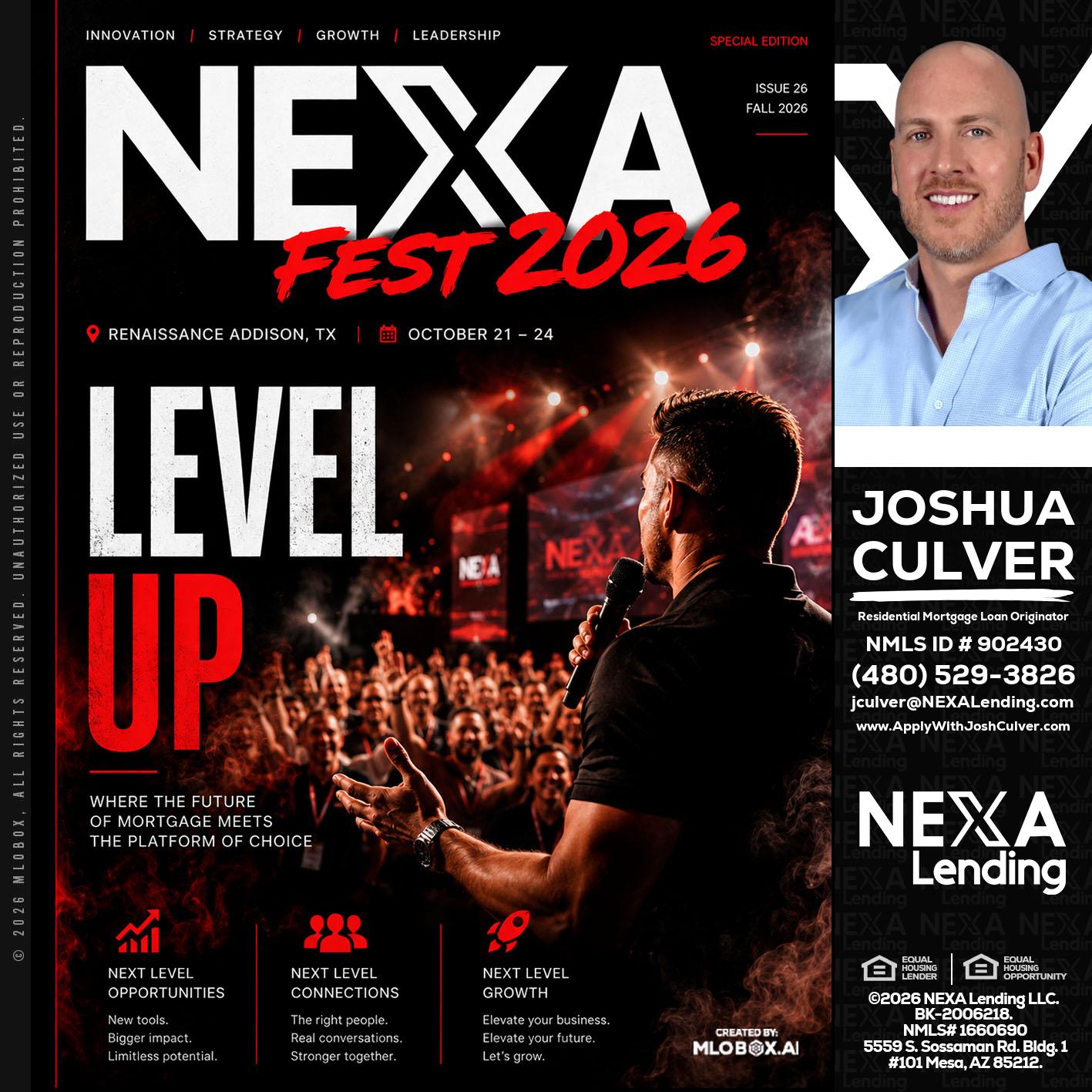 NEXA FEST 2026 - Joshua Culver -Residential Mortgage Loan Originator & Recruiter