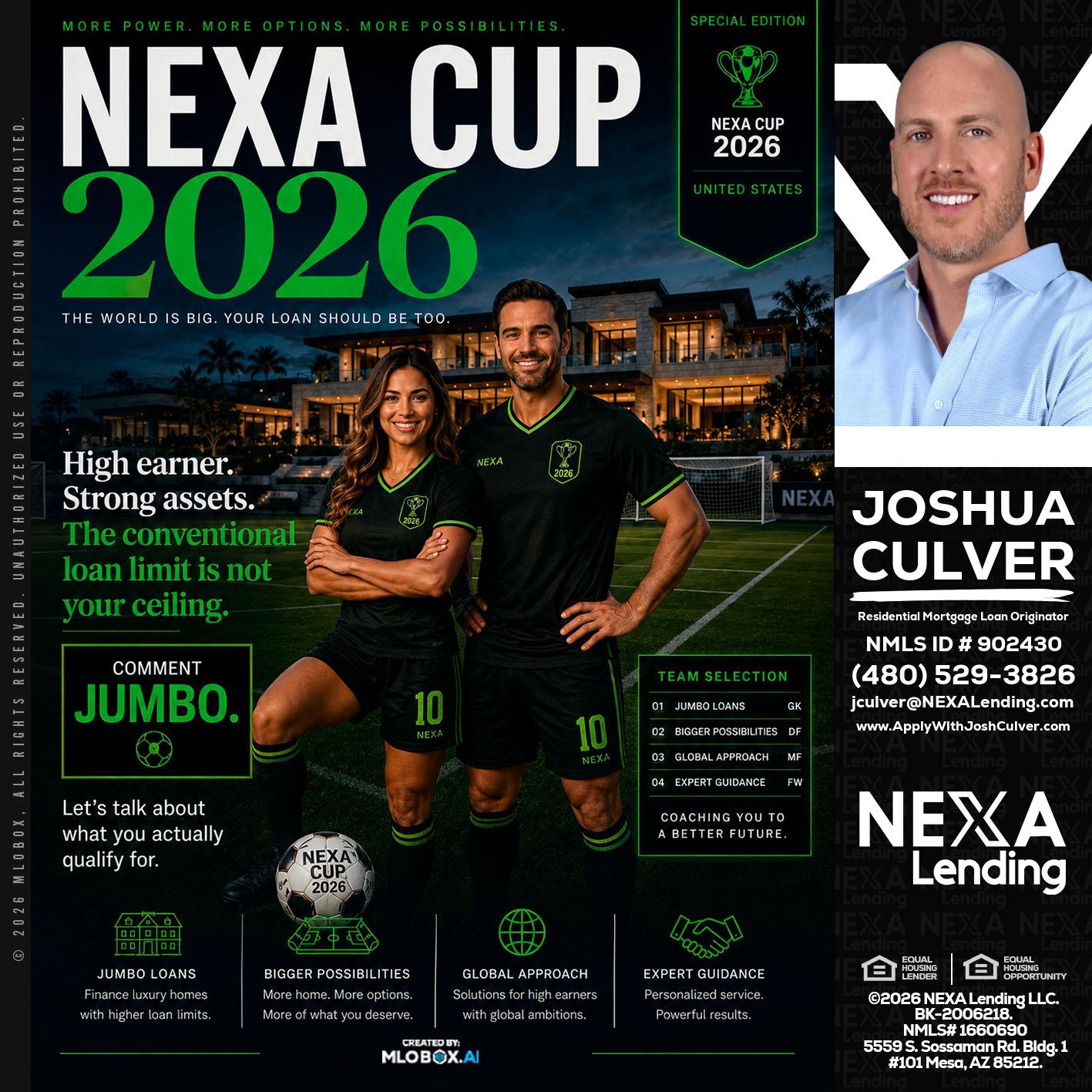 NEXA CUP 2026 - Joshua Culver -Residential Mortgage Loan Originator & Recruiter