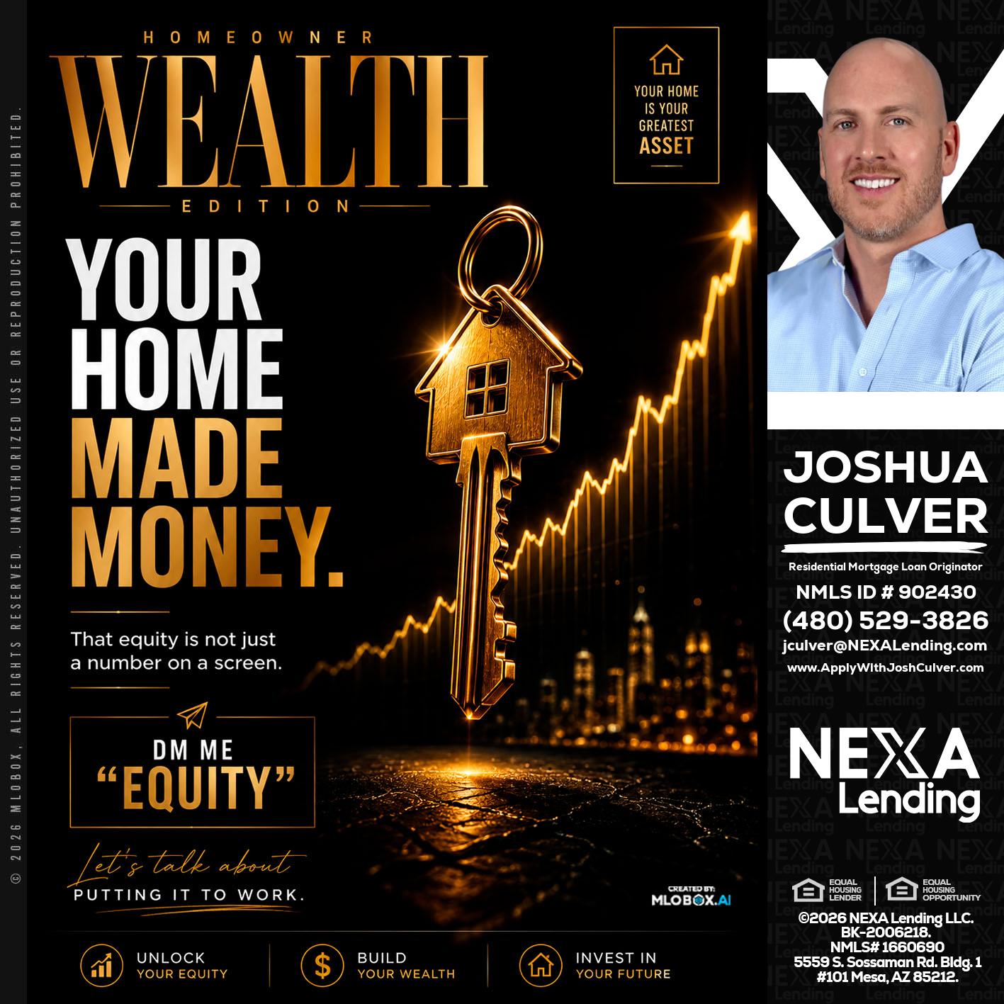 YOUR HOME MADE - Joshua Culver -Residential Mortgage Loan Originator & Recruiter
