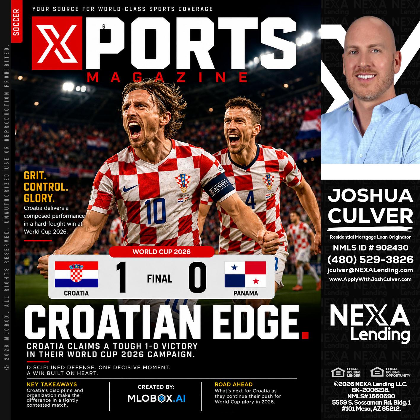 CROATIA 1-0 PANAMA - Joshua Culver -Residential Mortgage Loan Originator & Recruiter