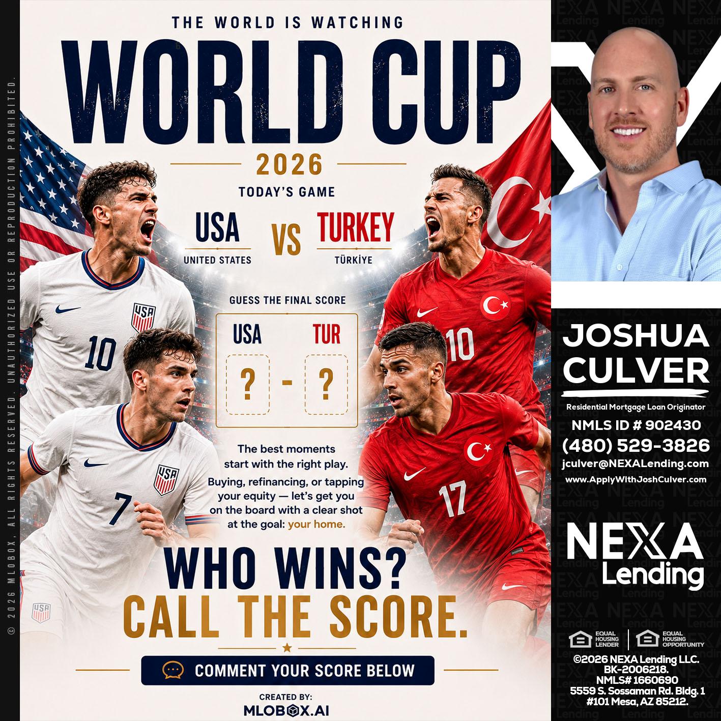 WHOS GONNA WIN? - Joshua Culver -Residential Mortgage Loan Originator & Recruiter