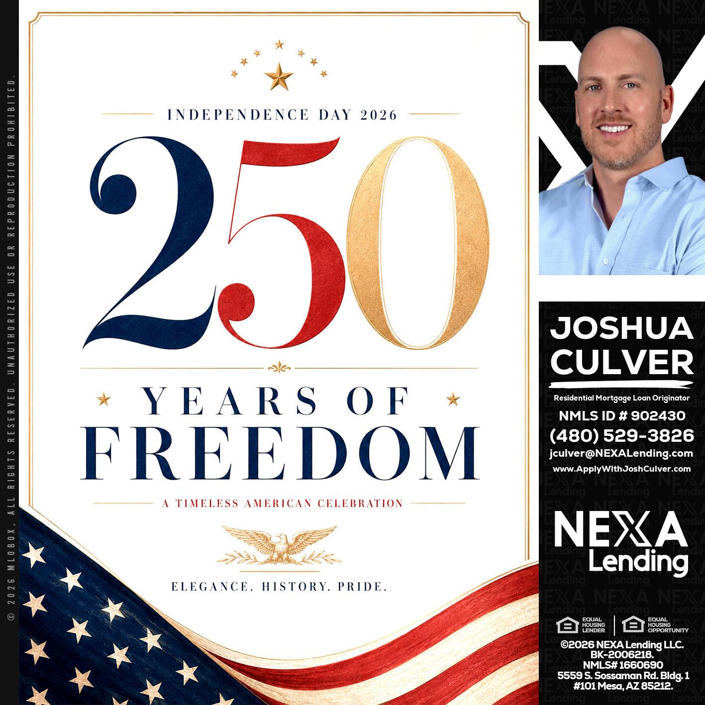250 YEARS - Joshua Culver -Residential Mortgage Loan Originator & Recruiter