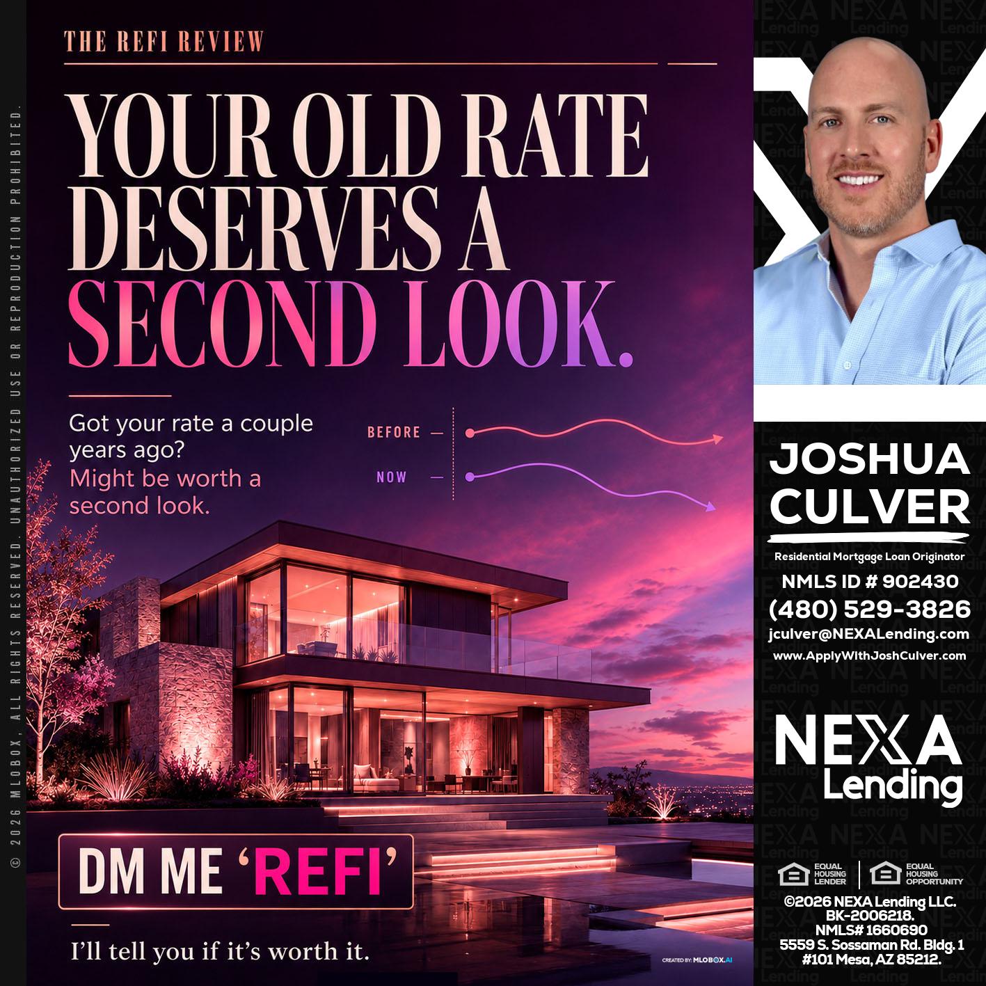 YOUR OLD - Joshua Culver -Residential Mortgage Loan Originator & Recruiter