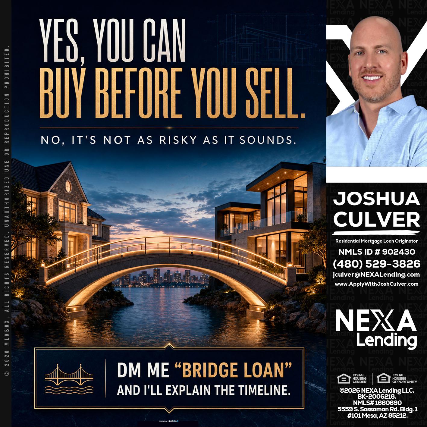 YES, YOU CAN - Joshua Culver -Residential Mortgage Loan Originator & Recruiter