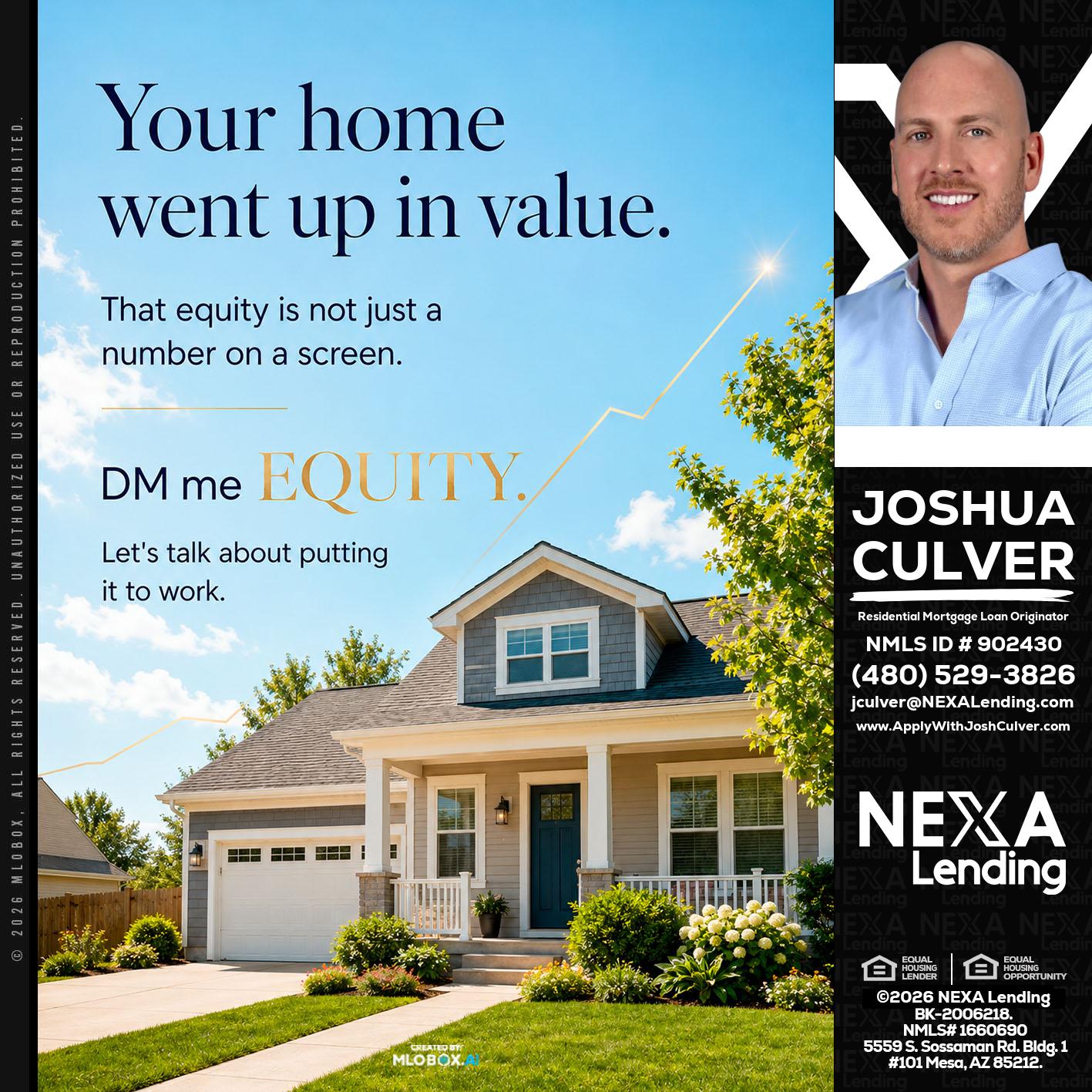 YOUR HOME - Joshua Culver -Residential Mortgage Loan Originator & Recruiter
