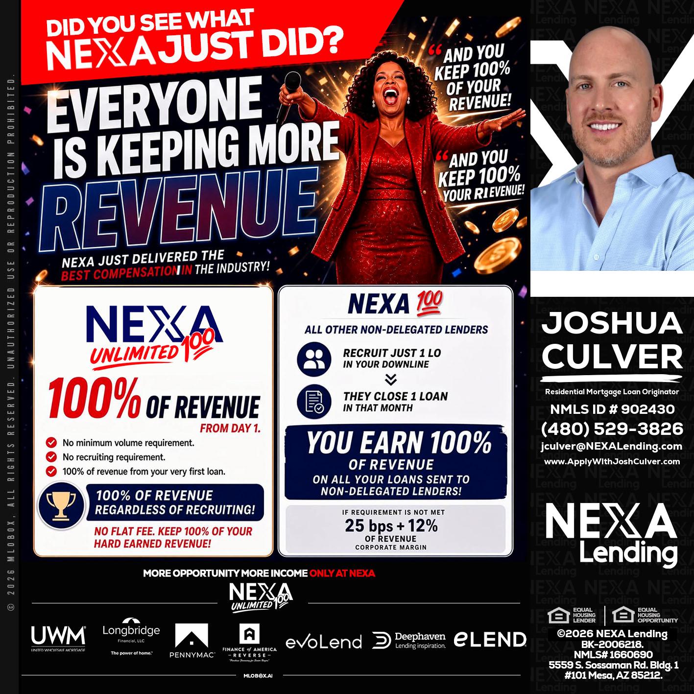 EVERYONE IS KEEPING - Joshua Culver -Residential Mortgage Loan Originator & Recruiter