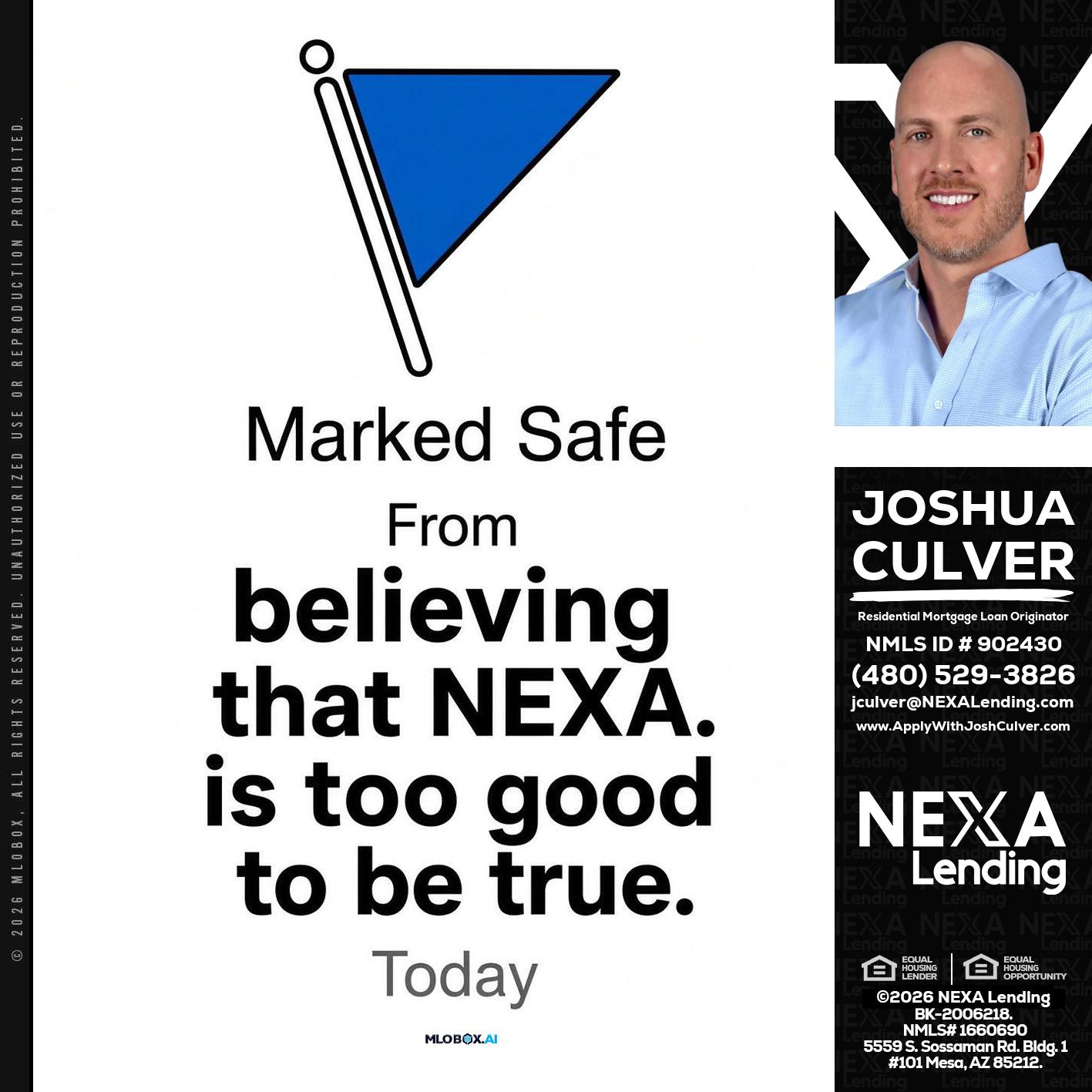 MARKED SAFE - Joshua Culver -Residential Mortgage Loan Originator & Recruiter